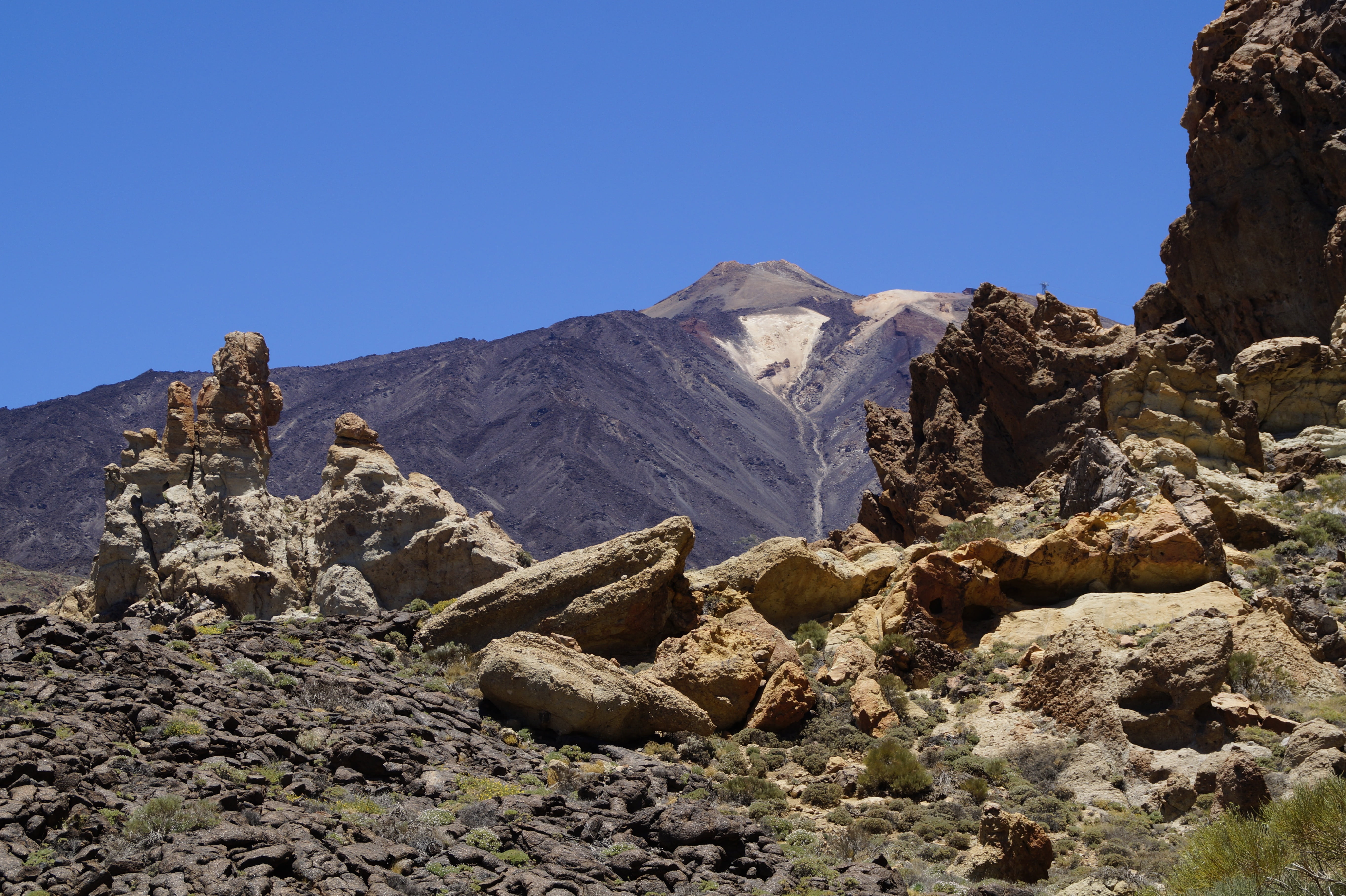 el teide, rock, no people, cliff, climate, hike, sky, karg, environment, fouling, national park, volcanic crater, scenics - nature, mountain peak, mountain range, HD Wallpaper