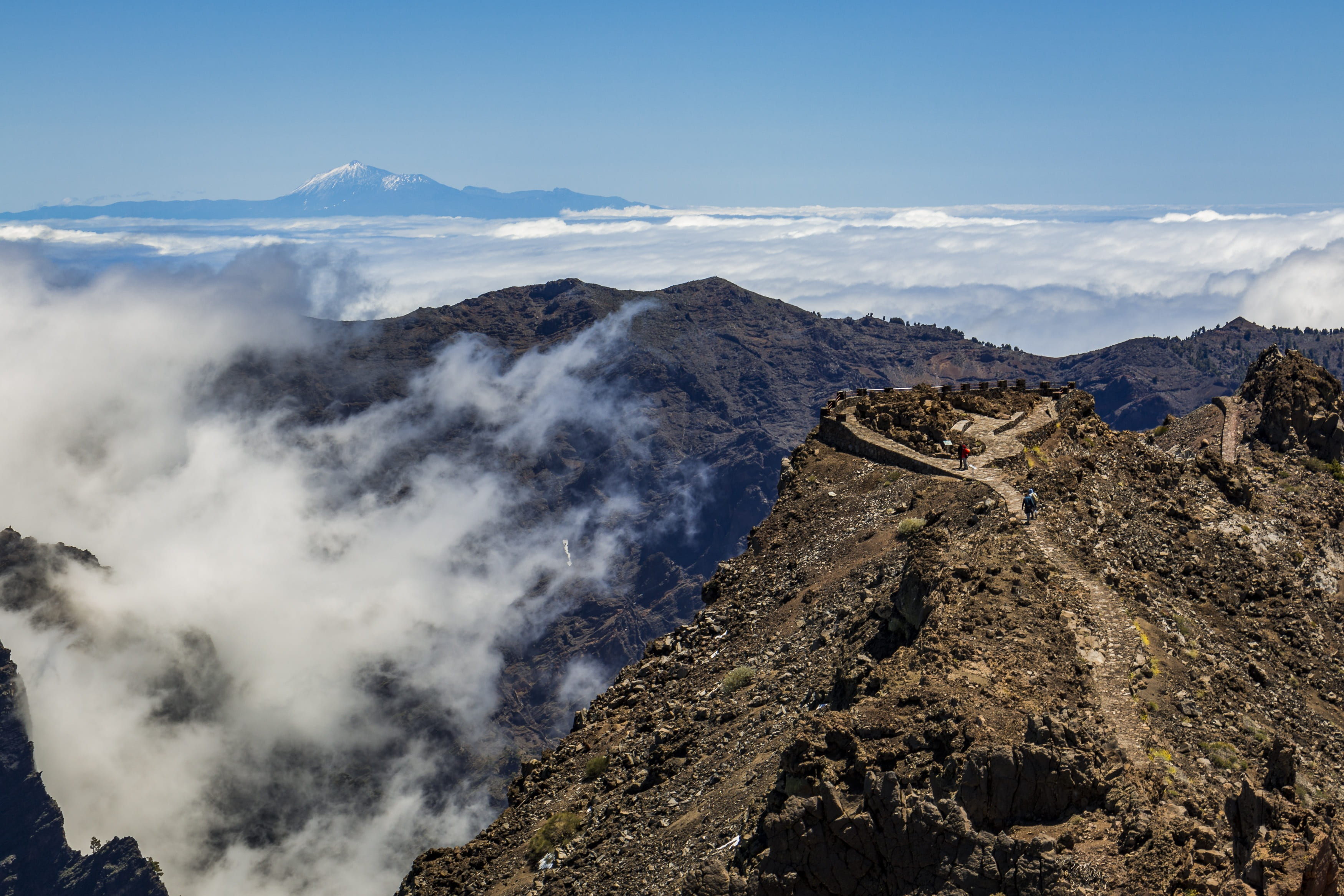 environment, land, sky, spain, hike, scenics - nature, island, mountain, no people, tenerife, mountain range, teide, landscape, cloud - sky, volcanic crater, HD Wallpaper