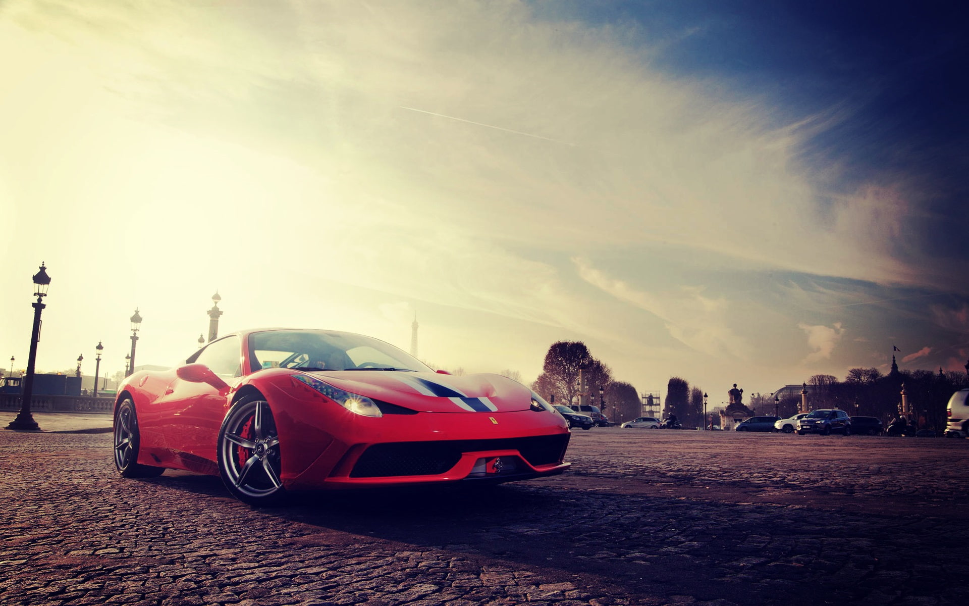 Red, Supercar, sports, speciale, View, car, Ferrari, 1080P, Front, HD Wallpaper