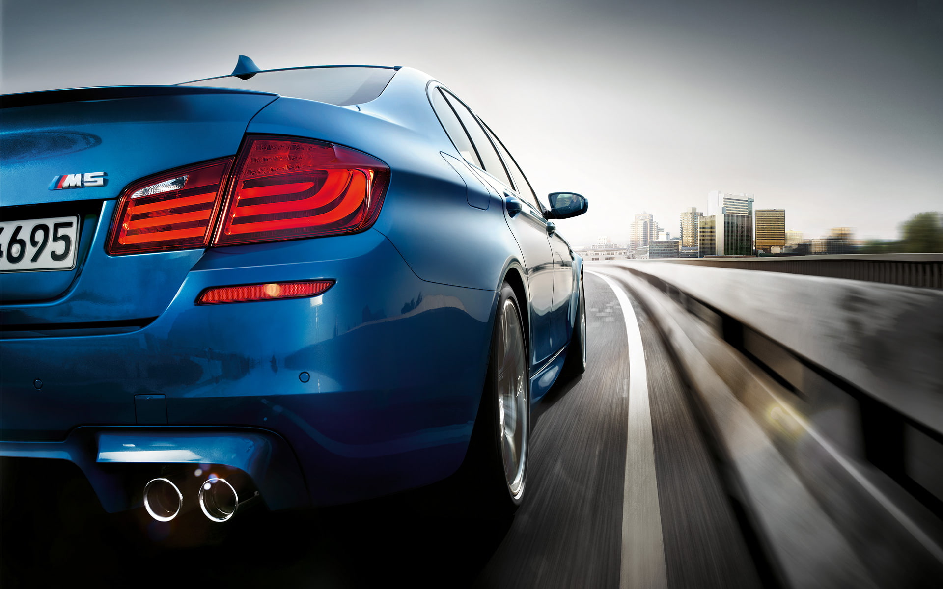 bmw, tail, cars, 1080P, m5, m, hd, light, HD Wallpaper
