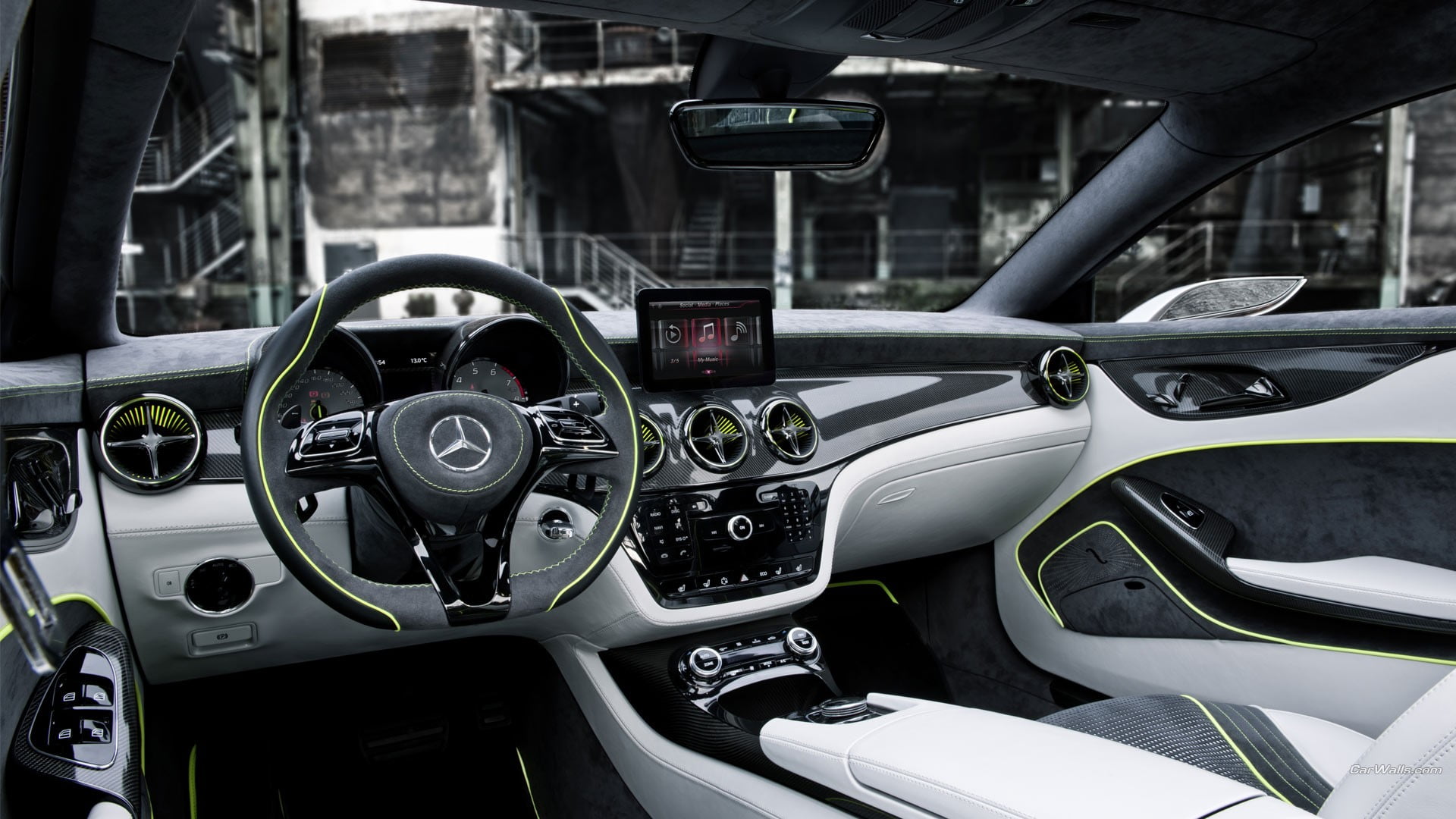 air vehicle, concept cars, mode of transportation, 1080P, car interior, outdoors, benz, vehicle interior, dashboard, mercedes, transportation, close-up, HD Wallpaper