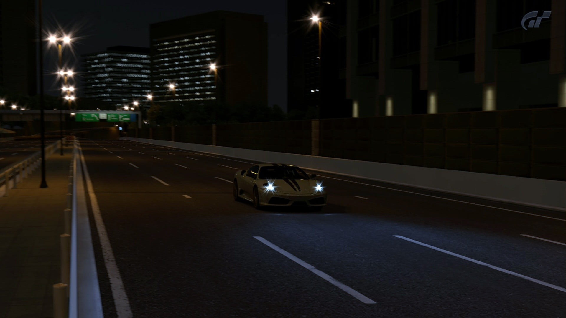 road marking, Ferrari F430, gray, mode of transportation, symbol, built structure, car, illuminated, no people, city life, road, transportation, city, street light, HD Wallpaper