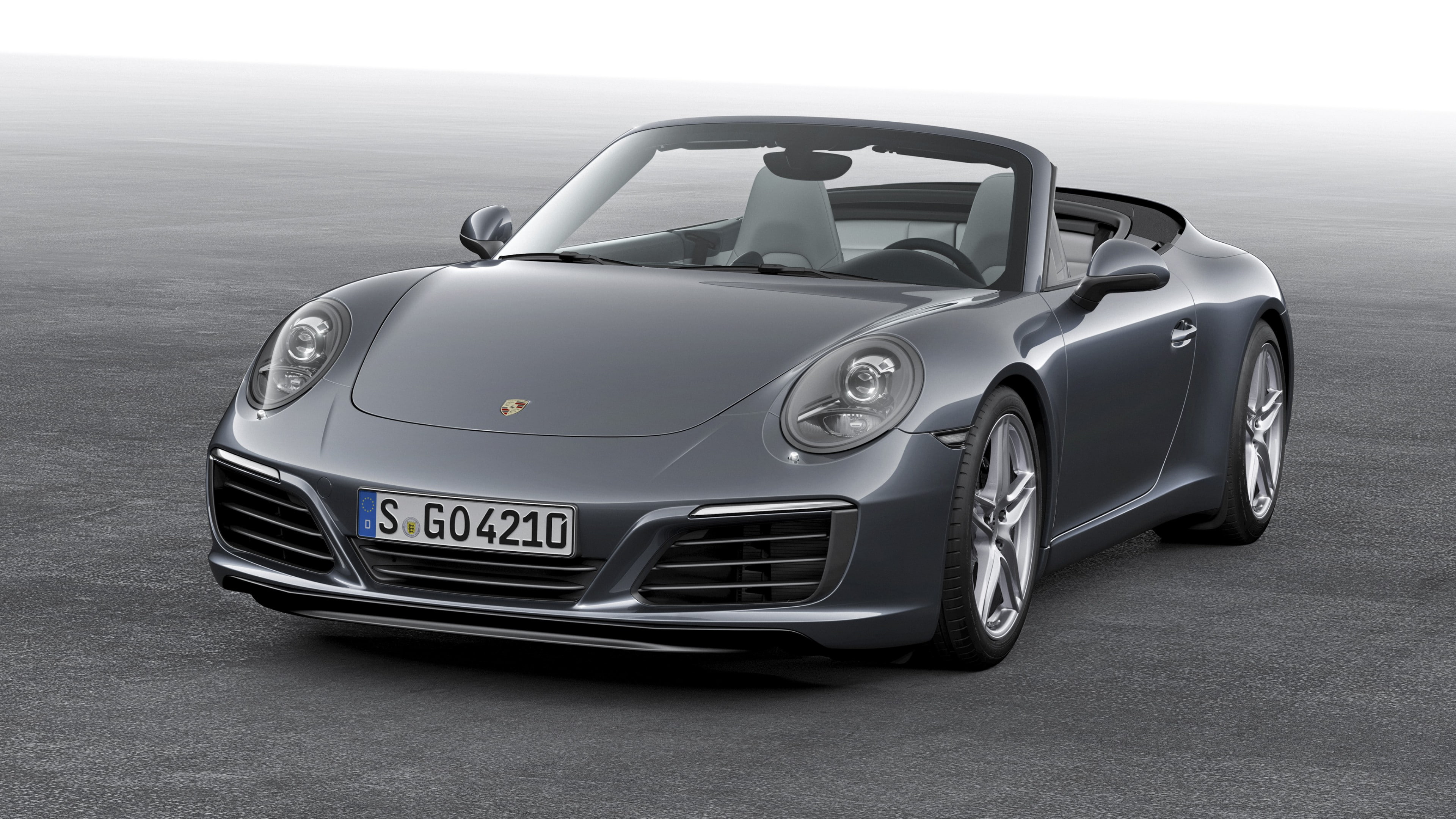Frankfurt 2015, silver, coupe, porsche, cabriolet, carerra, cars 2016, 4K, Porsche 991.2, convertible, HD Wallpaper