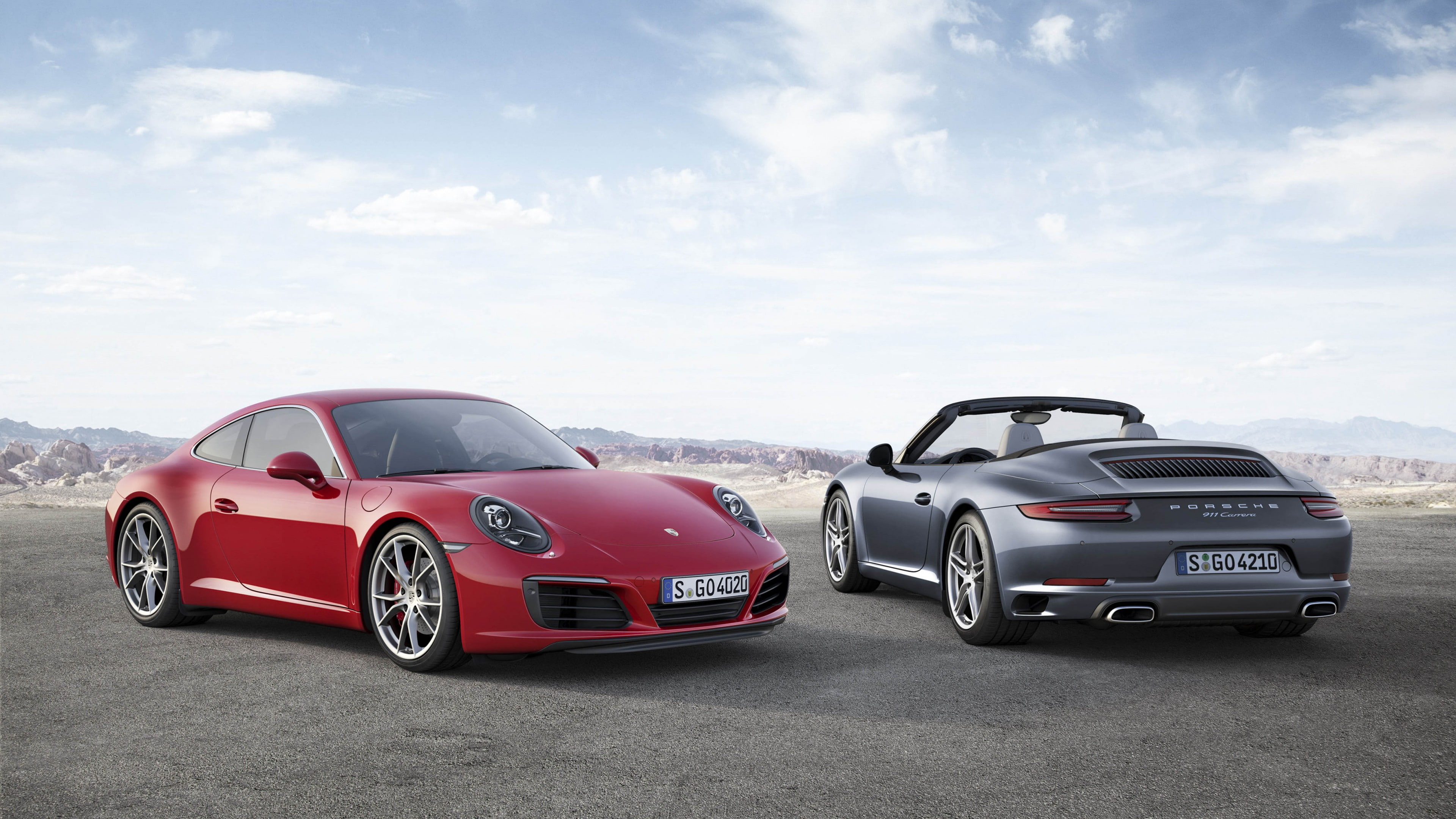 cars 2016, Porsche 991.2, 4K, carerra, Frankfurt 2015, cabriolet, HD Wallpaper
