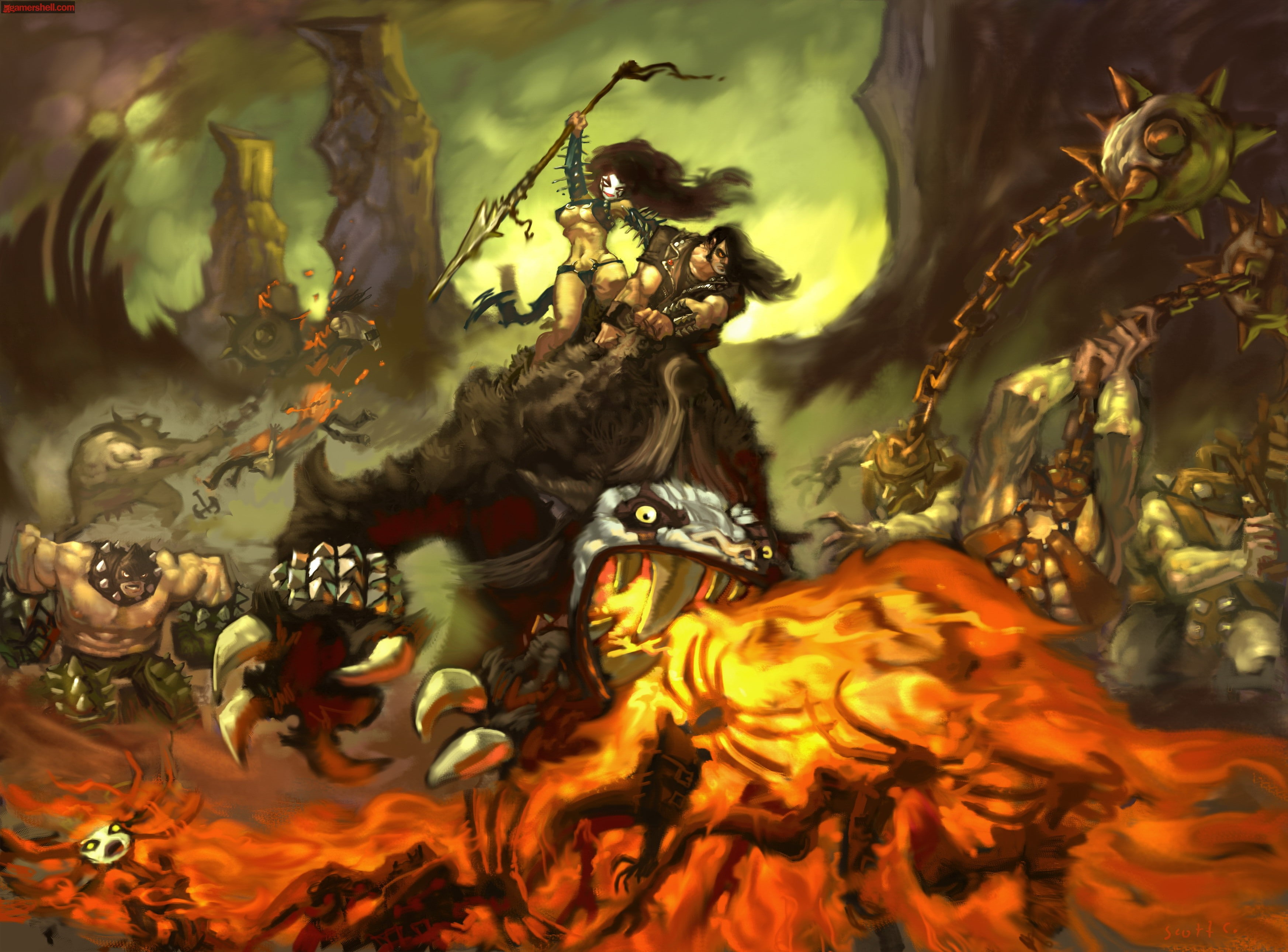 legend, fantasy, brutal, warrior, game, 2K, HD Wallpaper