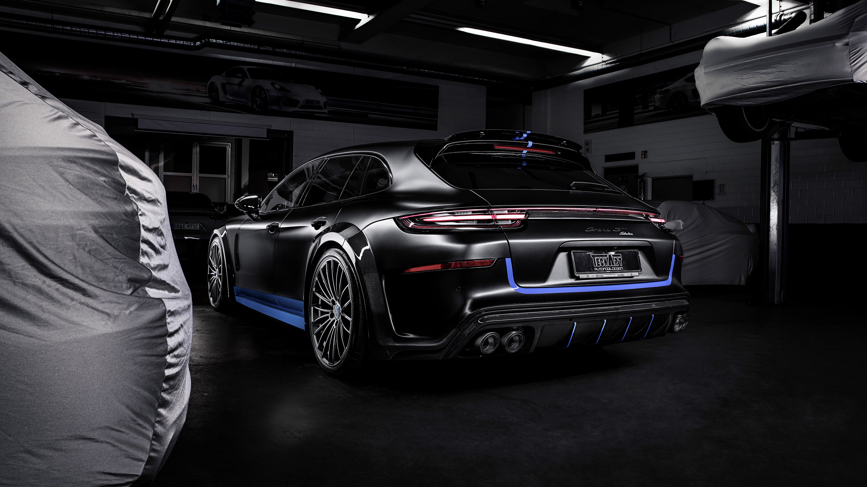 Panamera, night, 2K, mode of transportation, sports car, gt, architecture, no people, retro styled, stationary, motor vehicle, vintage car, Sport, Turismo, HD Wallpaper