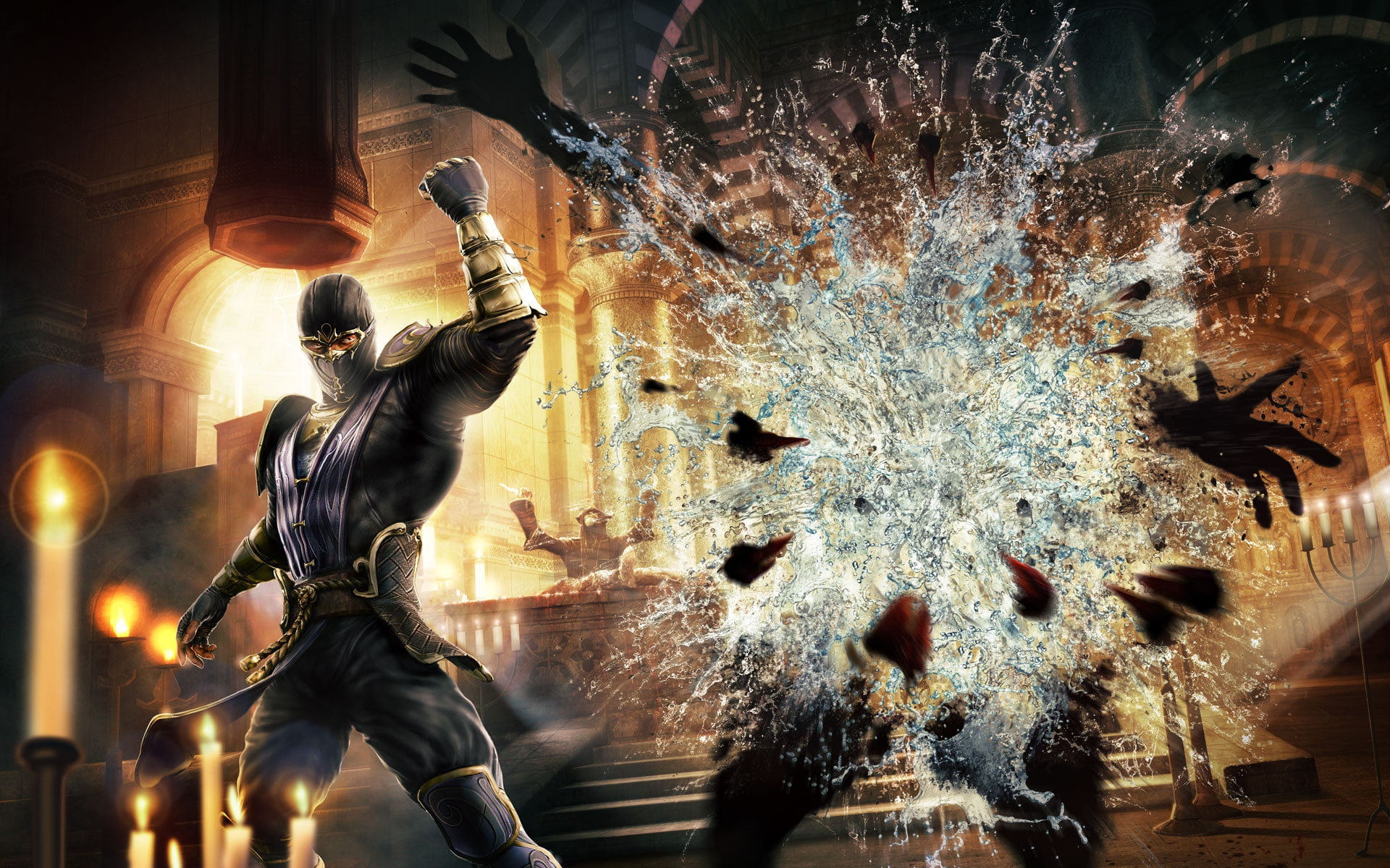 rain, games, mortal, MK, hd, Mortal Kombat, video, art, 1080P, kombat, HD Wallpaper