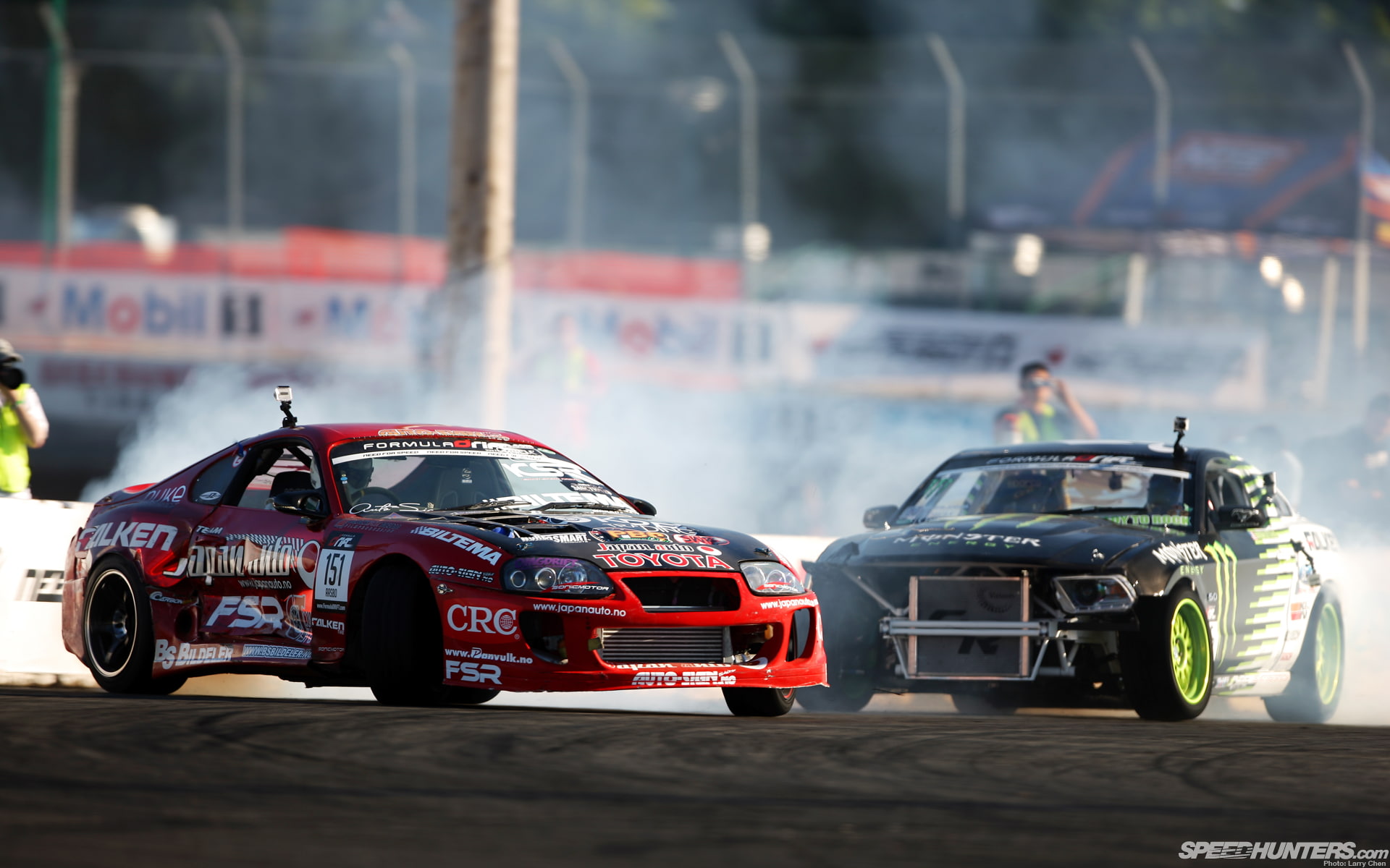 two, ford, hd, drift, black, supra, cars, red, 1080P, toyota, mustang, HD Wallpaper