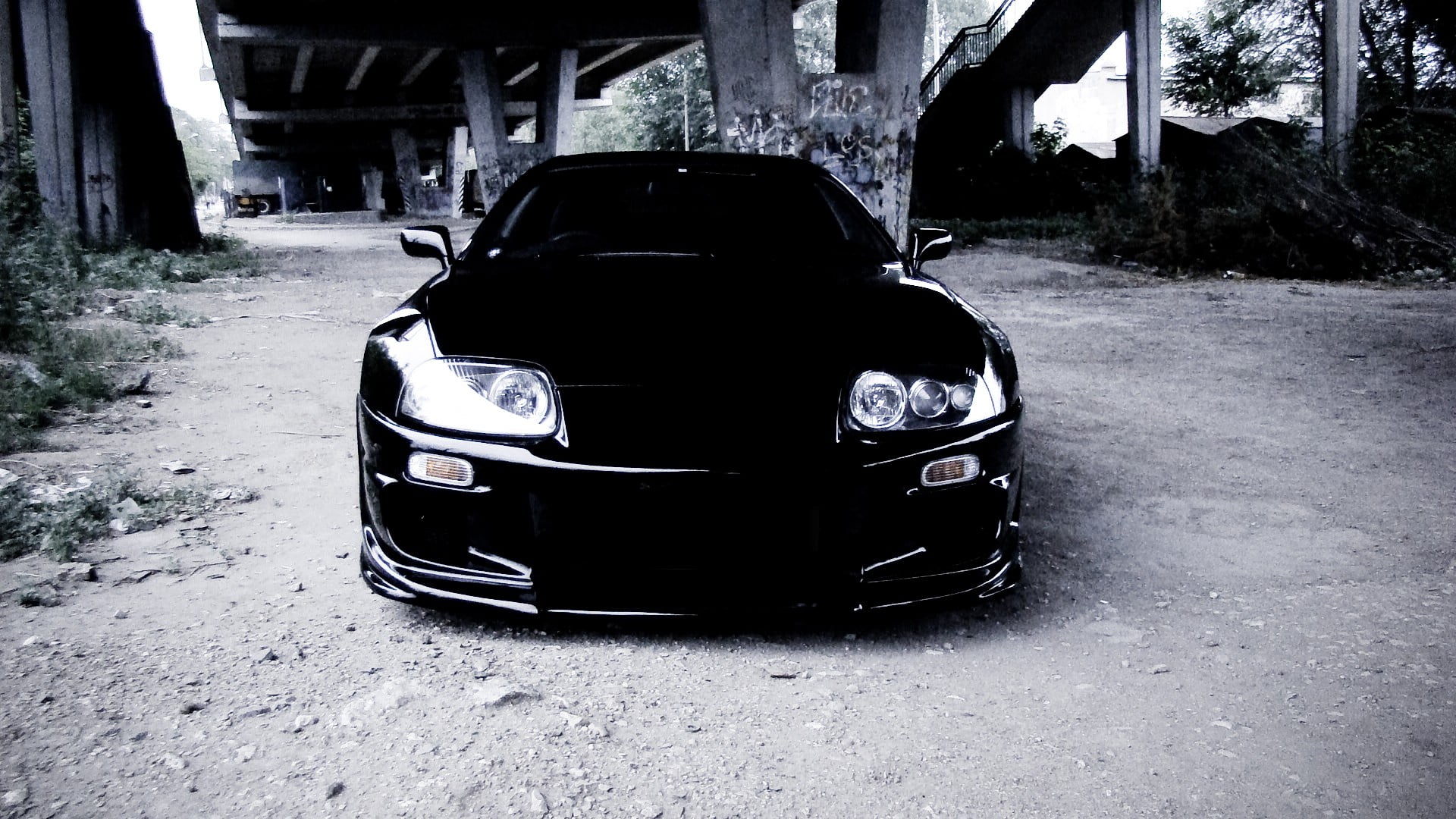 garage, Toyota, city, outdoors, 1080P, Toyota Supra, abandoned, mode of transportation, building exterior, car, retro styled, architecture, stationary, HD Wallpaper