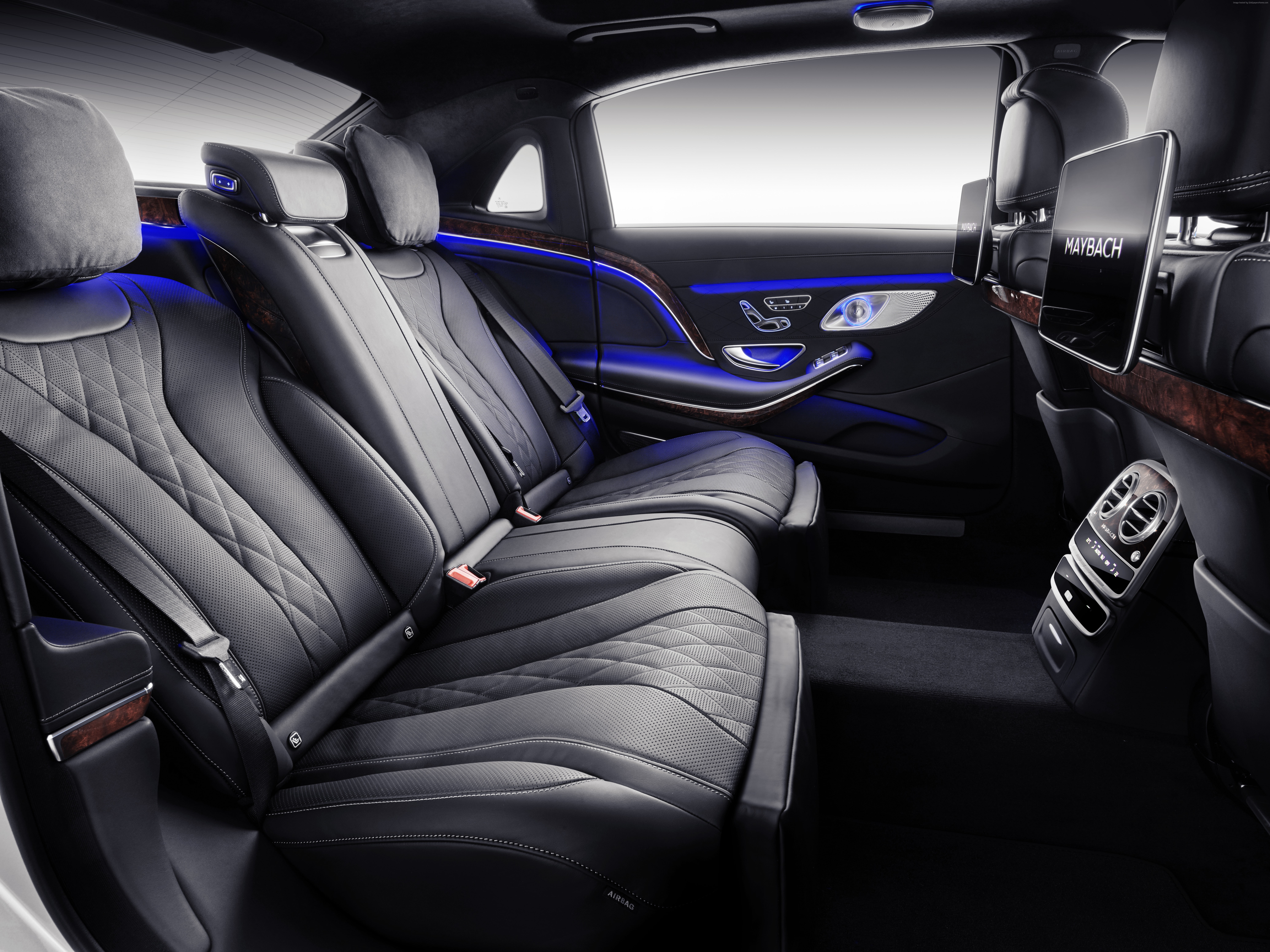8k, interior, Mercedes-Maybach S-Class, 2018 Cars, 8K, HD Wallpaper