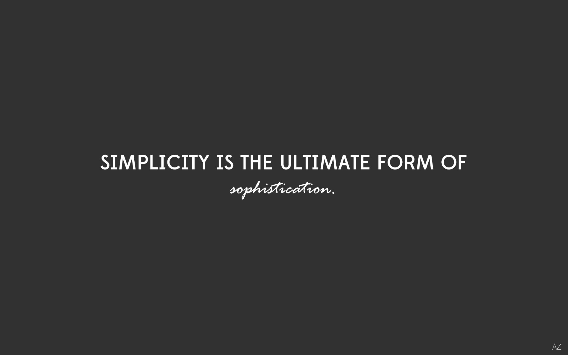 simplicity, 1080P, quotes, desing, sophistication, HD Wallpaper