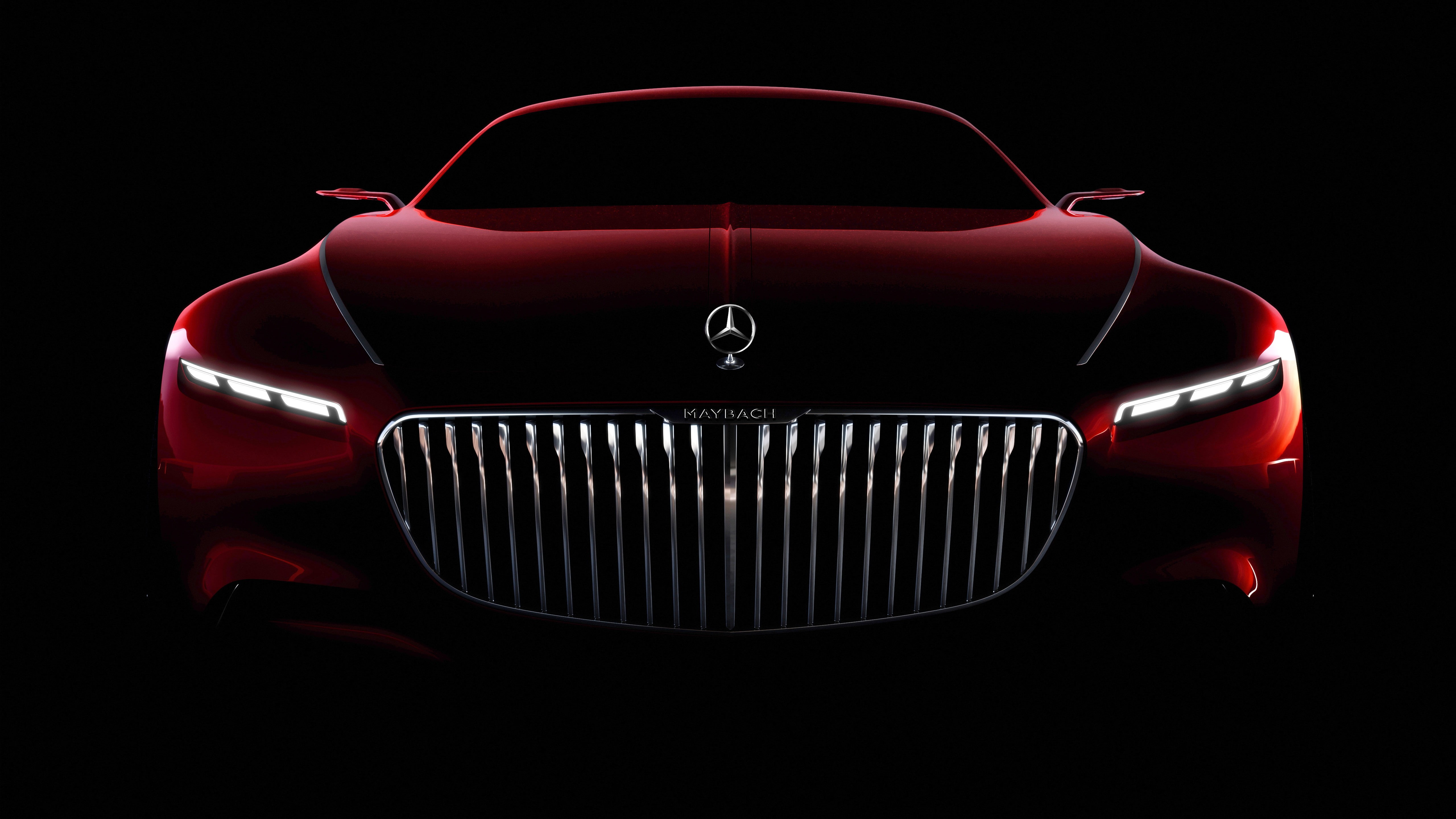 close-up, mode of transportation, no people, black color, 5K, indoors, chrome, transportation, Coupe, Vision, Mercedes, silver colored, studio shot, motor vehicle, HD Wallpaper