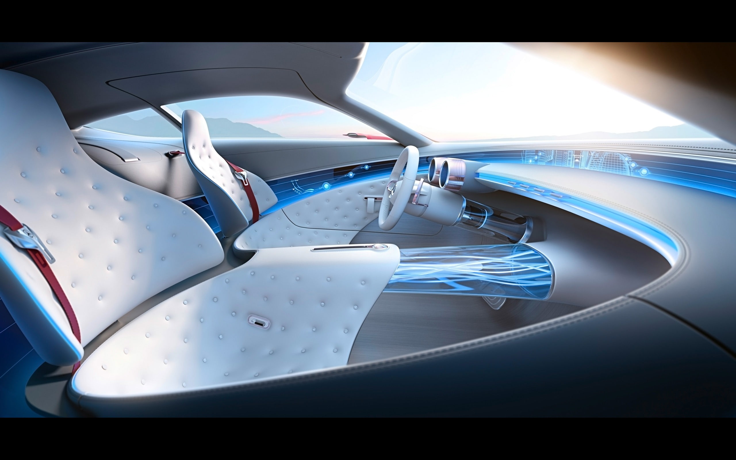vehicle interior, auto post production filter, land vehicle, transportation, indoors, white color, car, day, blue, window, travel, yacht, luxury, motor vehicle, HD Wallpaper
