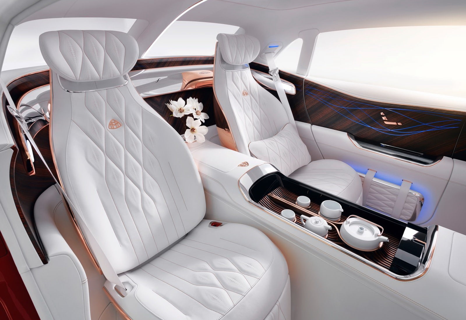 concept, white color, wealth, vehicle interior, land vehicle, no people, luxury, mercedes-benz, elegance, ultimate, 720P, vision, chair, leather, (2018), HD Wallpaper