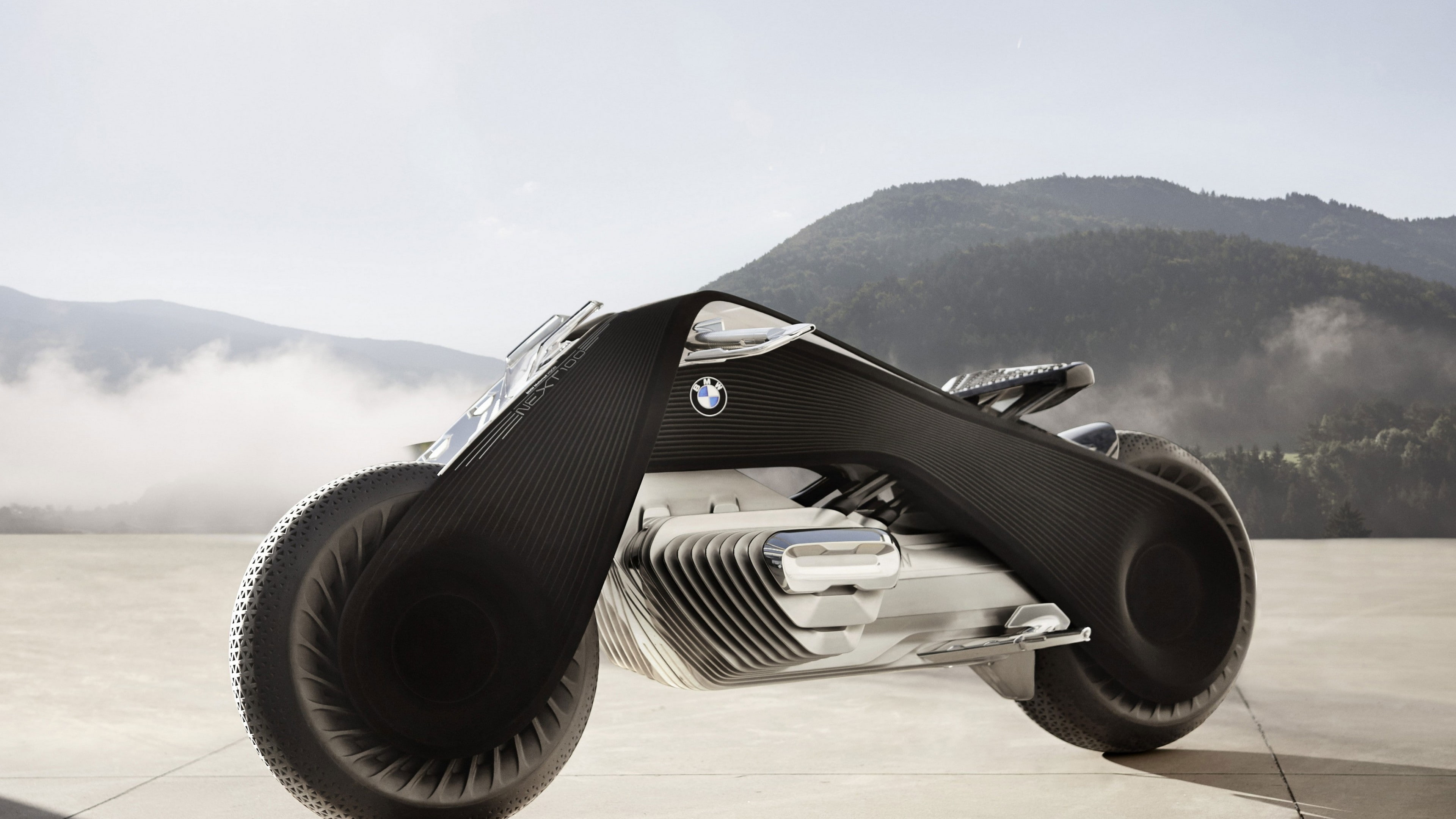 4k, BMW Motorrad vision next 100, 4K, motorcycles of future, HD Wallpaper