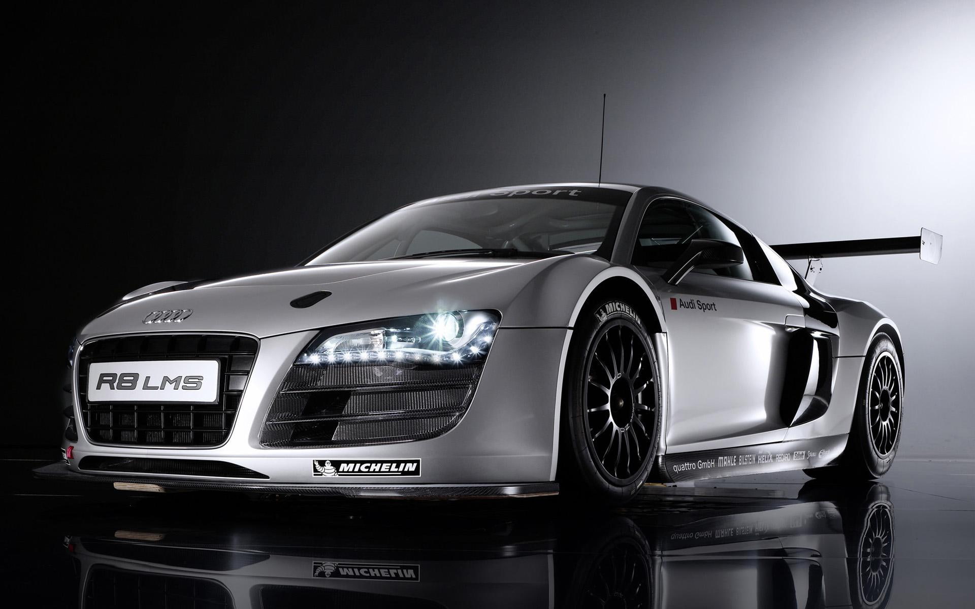 rb, lms, 1080P, silver, audio, r, audi, 2010, HD Wallpaper