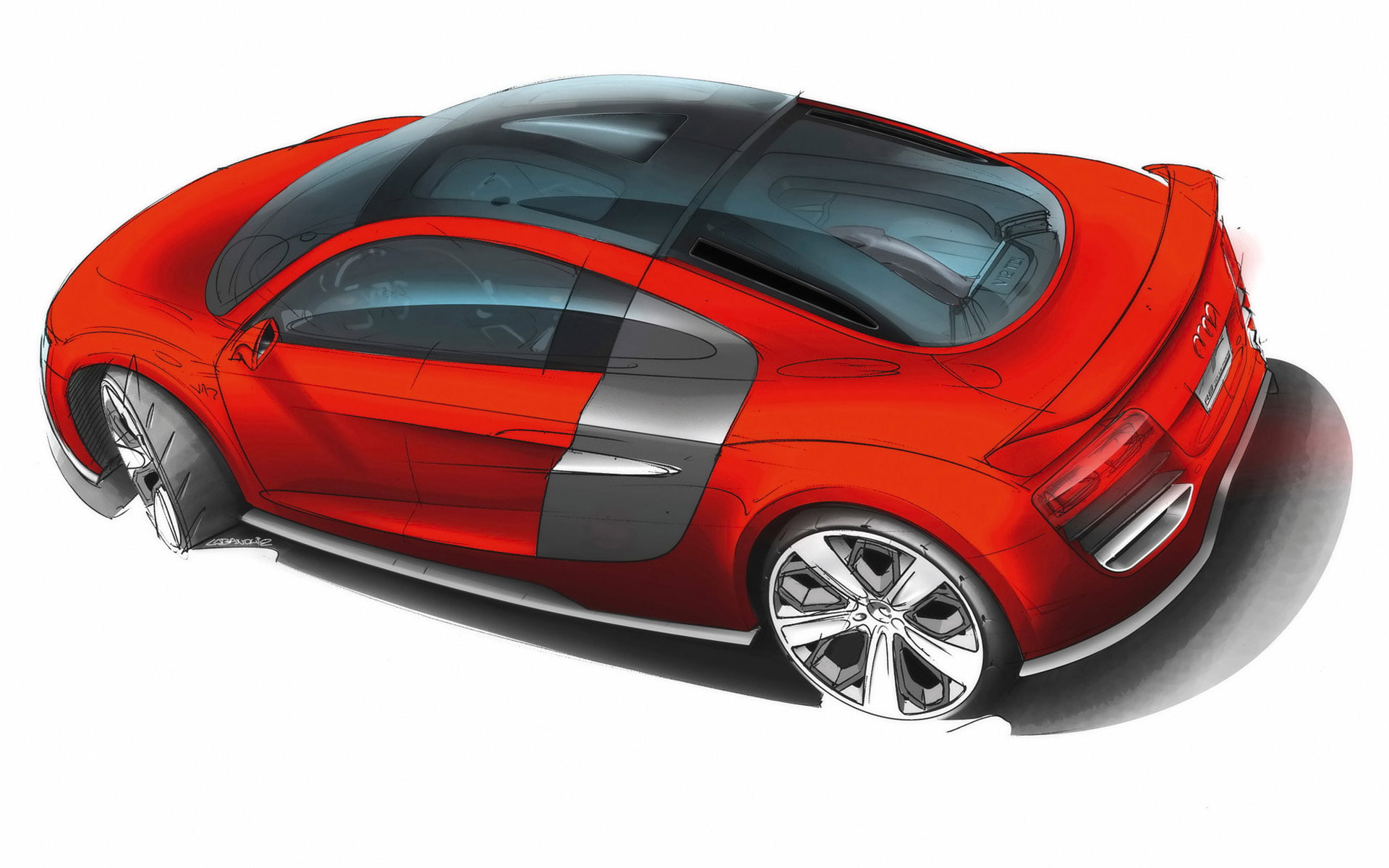 lm, tdi, audi, 1080P, cars, r, drawing, HD Wallpaper