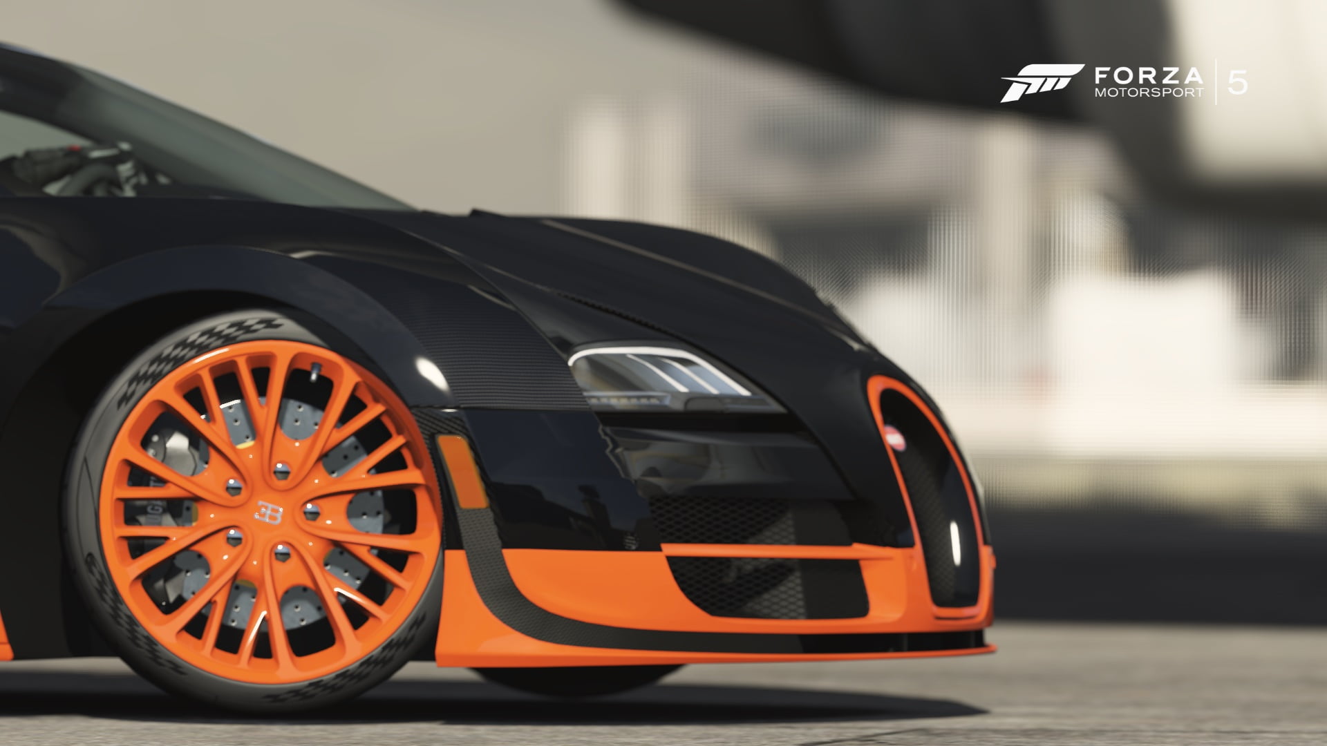 vehicle part, black color, orange color, video games, digital art, street, land vehicle, no people, focus on foreground, bugatti, motor vehicle, coupe, HD Wallpaper