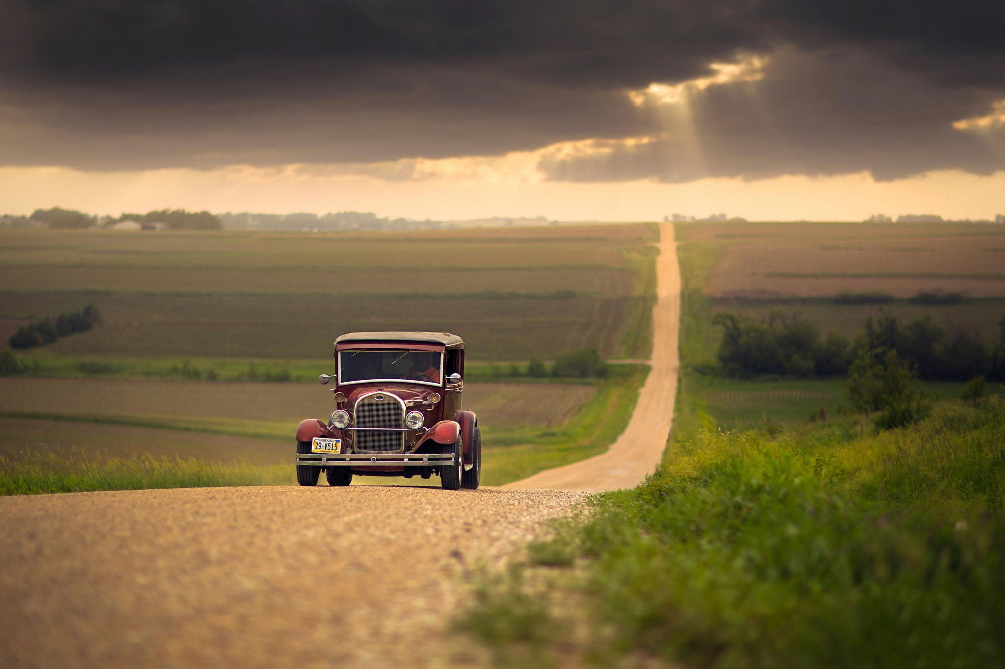 1080P, road, car, open space, machine, HD Wallpaper