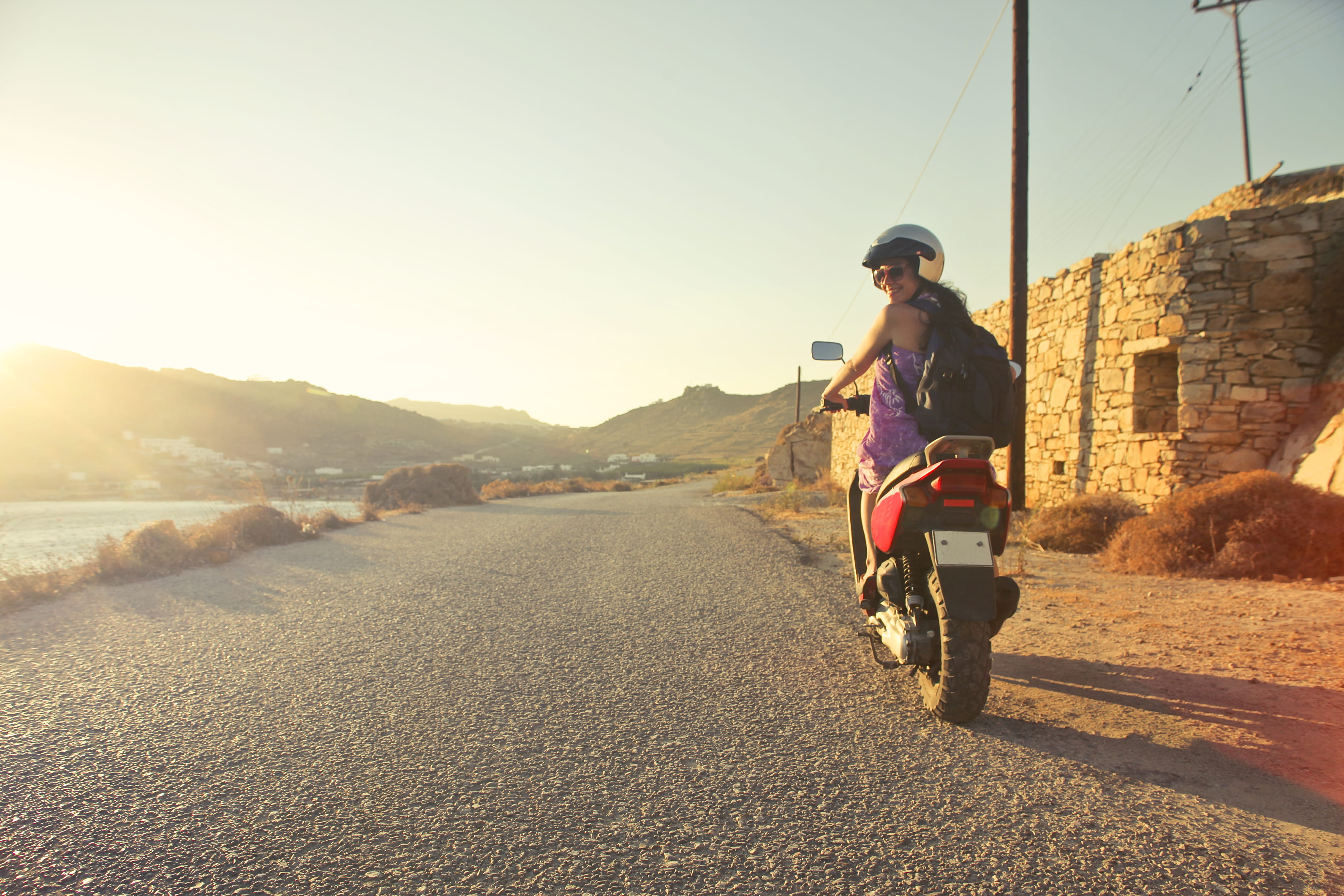 grass, road, sand, sun, transportation system, daylight, sunlight, backpack, young adult, outdoors, street, nature, real people, one person, sky, sunglasses, HD Wallpaper