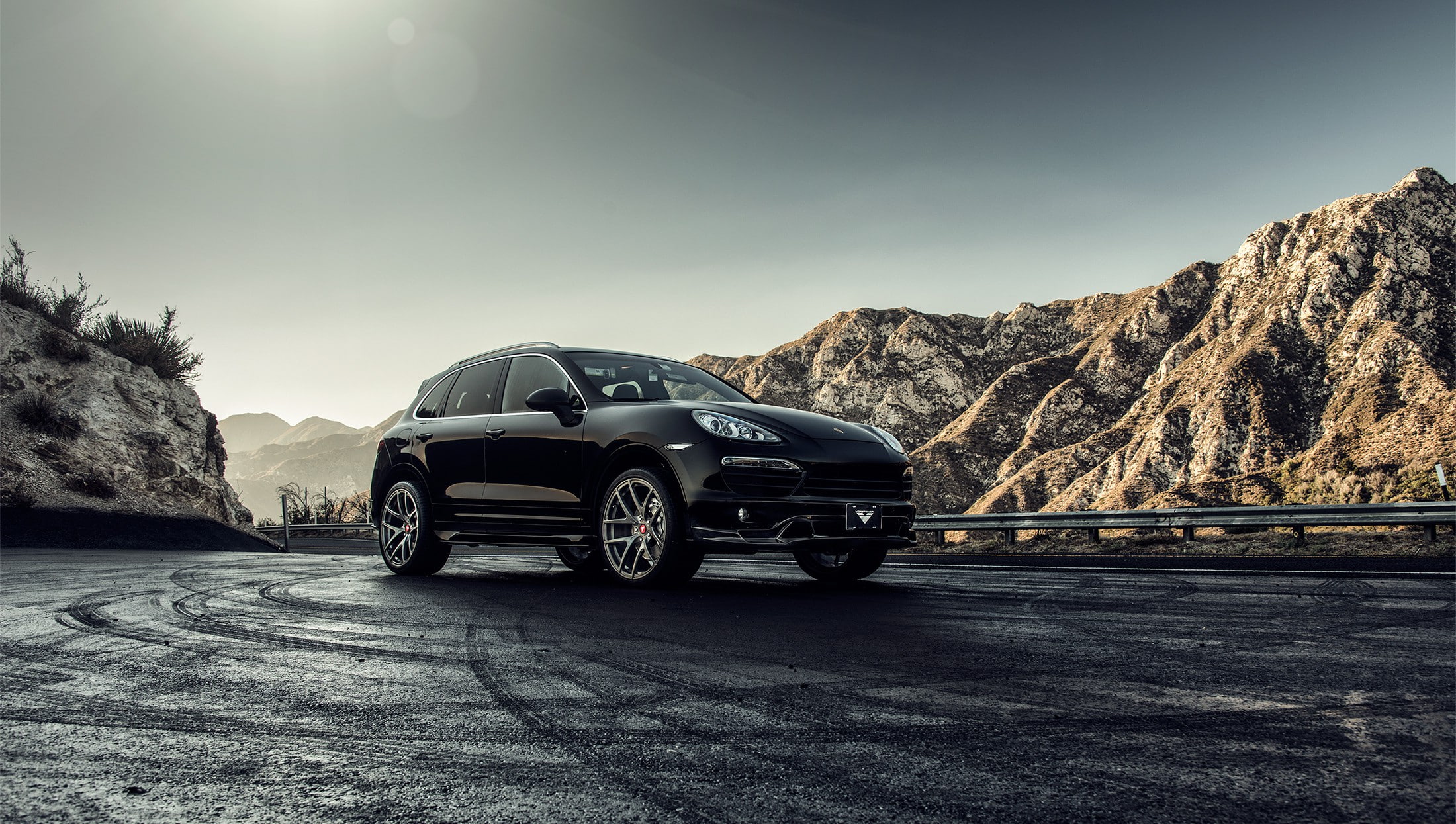 hatchback, Porsche, black, door, Vorsteiner, 1080P, Cayenne, turbo, HD Wallpaper