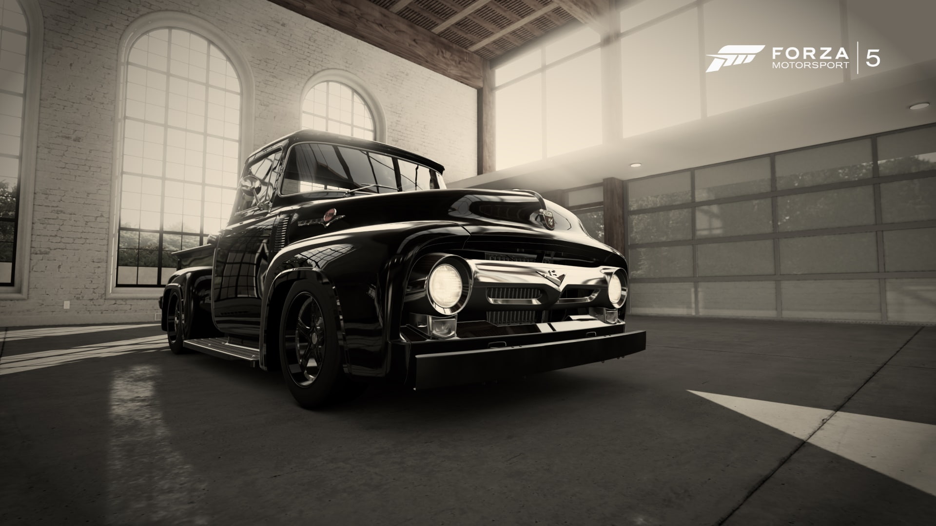classic, hd, 1080P, truck, chevrolet, forza, car, video games, bw, HD Wallpaper