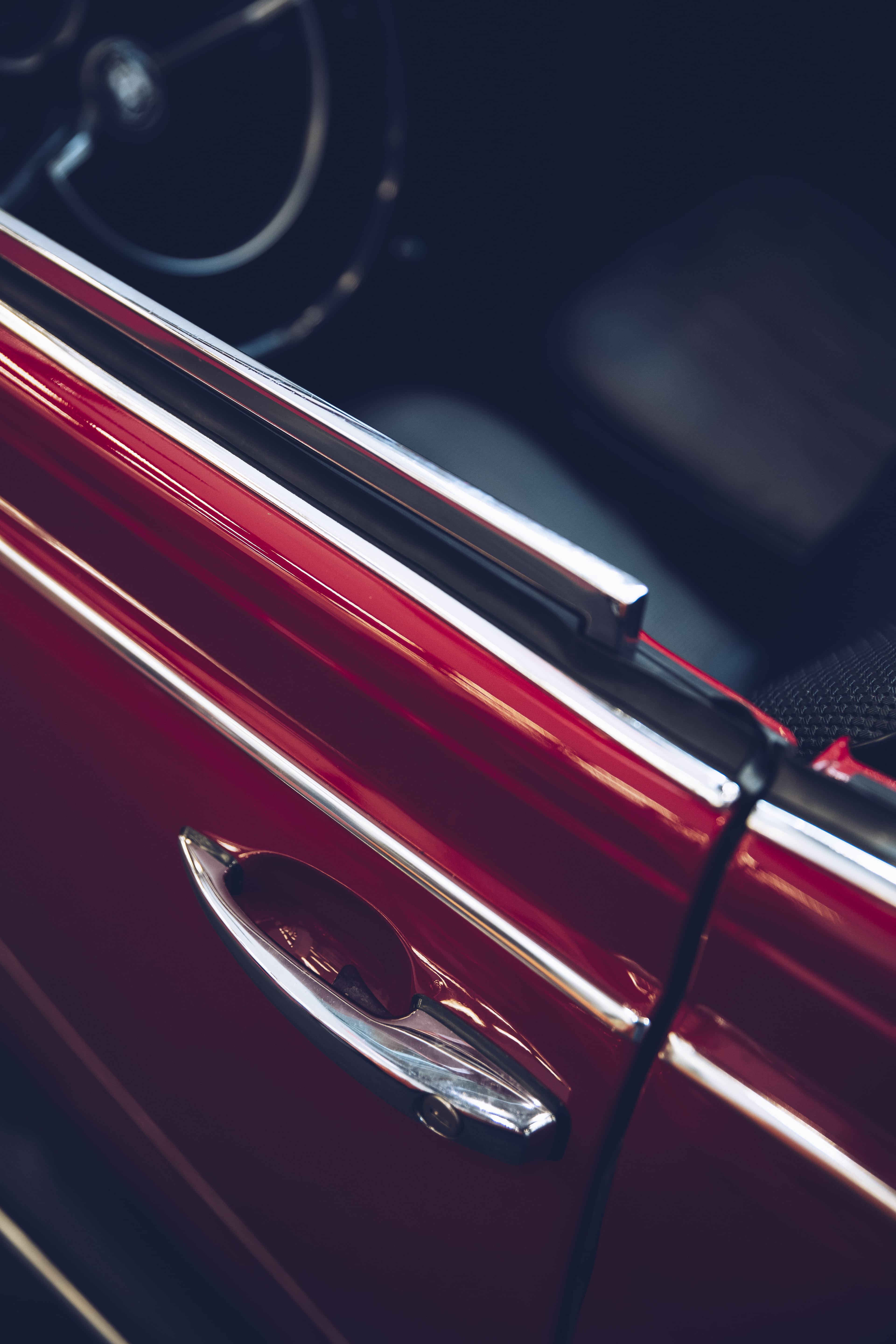 trademark, rear, car, close-up, tire, land vehicle, transportation, retro, motor, vehicle, door, style, 5K, rareness, luxury, no people, exterieur, car interior, Phone HD Wallpaper