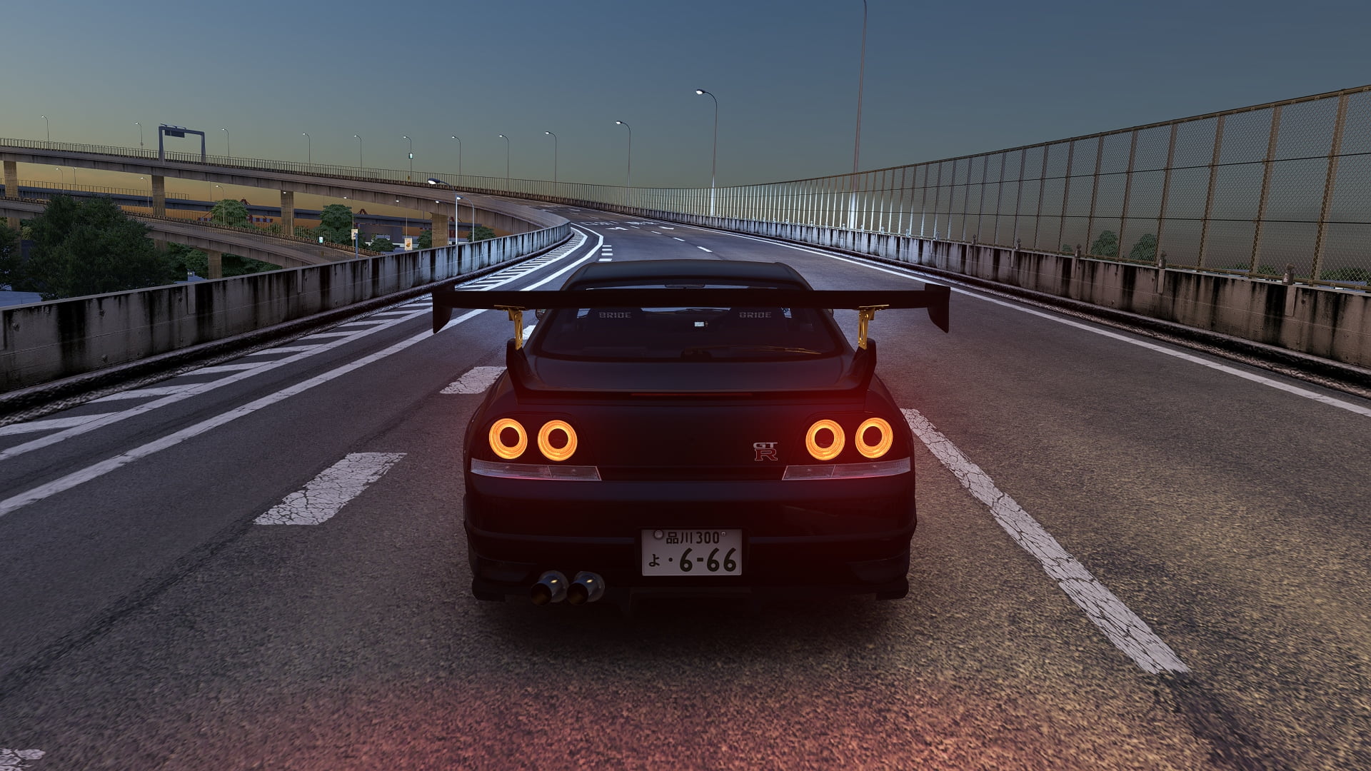 1080P, Japanese cars, Nissan GTR, Japan, night, Assetto Corsa, Nissan GTR R33, JDM, HD Wallpaper