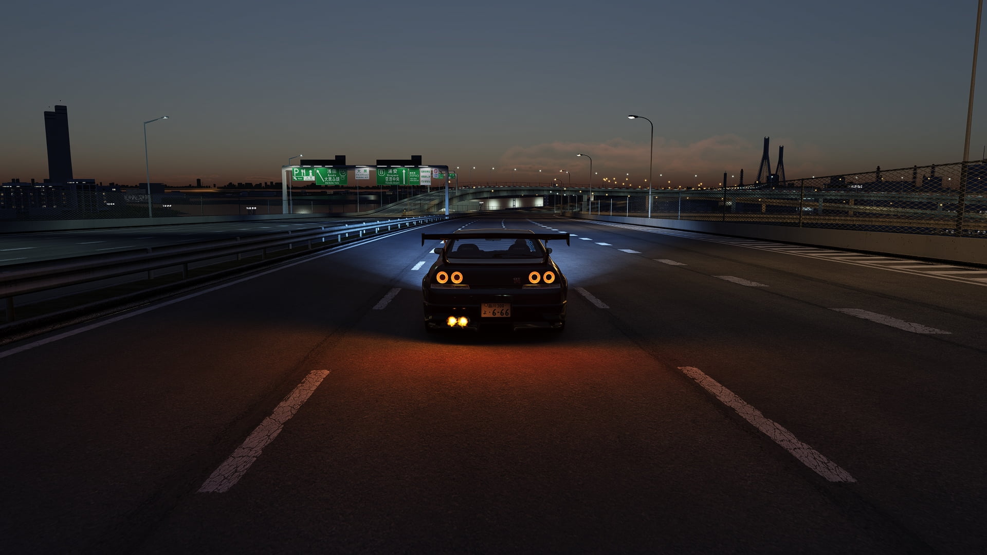 Assetto Corsa, 1080P, night, Japan, Nissan GT-R, JDM, Nissan GTR R33, HD Wallpaper