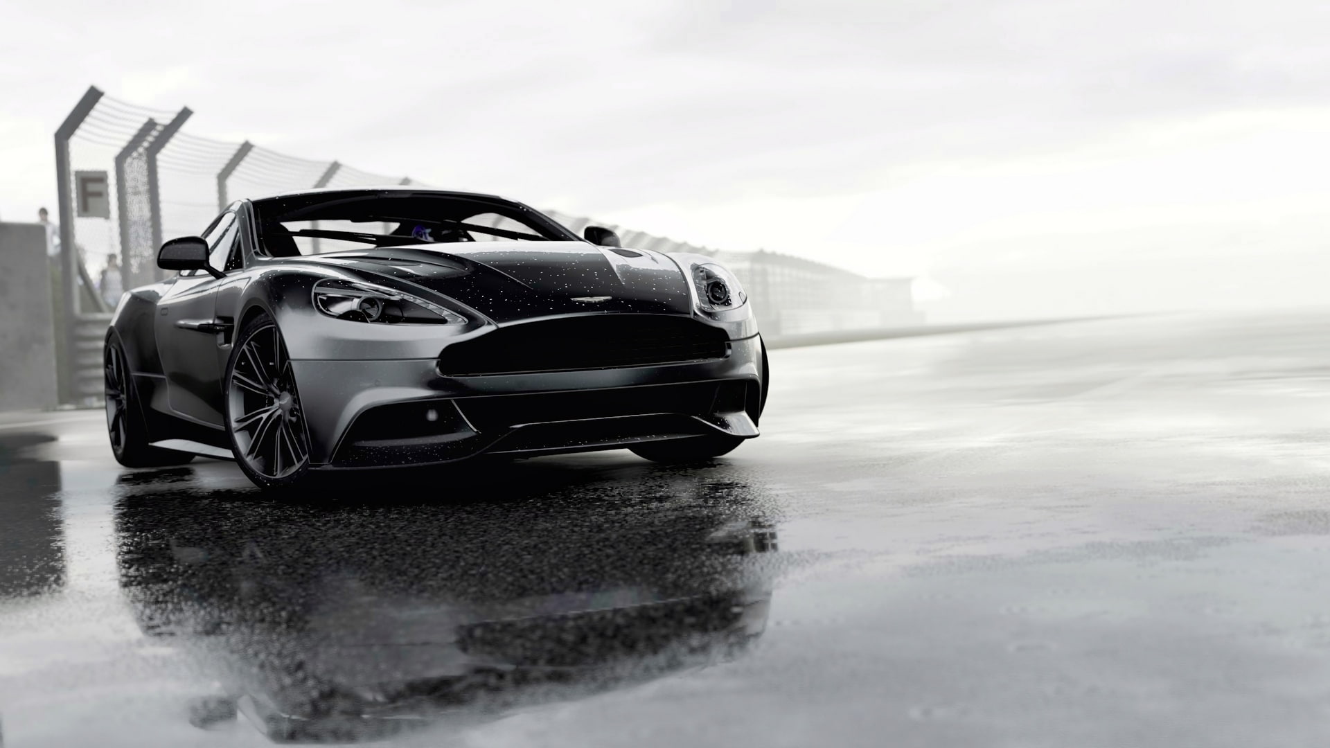 grey cars, sports car, mode of transportation, motor vehicle, racecar, car, Aston Martin, transportation, luxury, surface level, 1080P, no people, water, HD Wallpaper