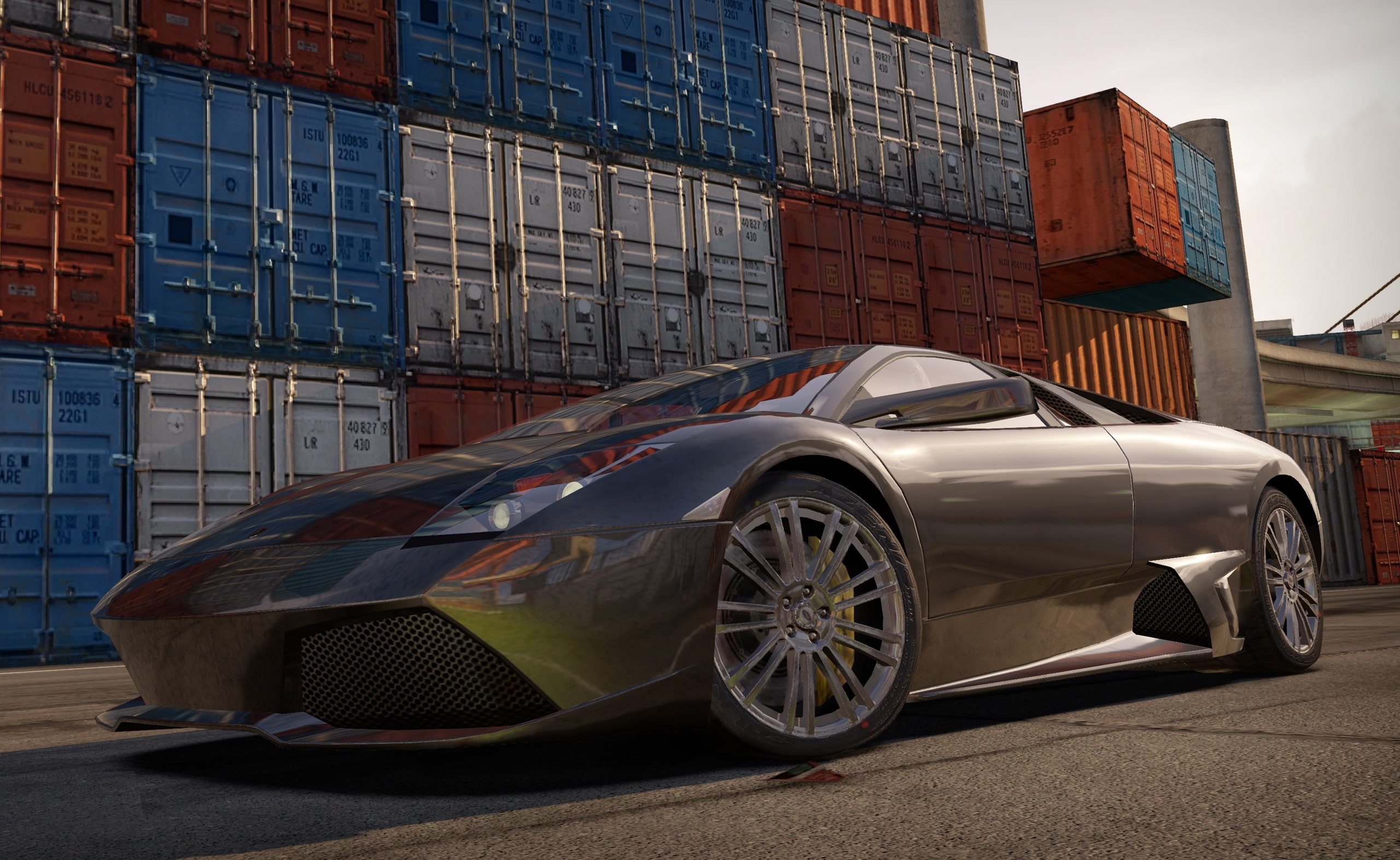 retro styled, wheel, Lamborghini, car, outdoors, tire, video game, built structure, coupe, sports car, mode of transportation, building, building exterior, HD Wallpaper