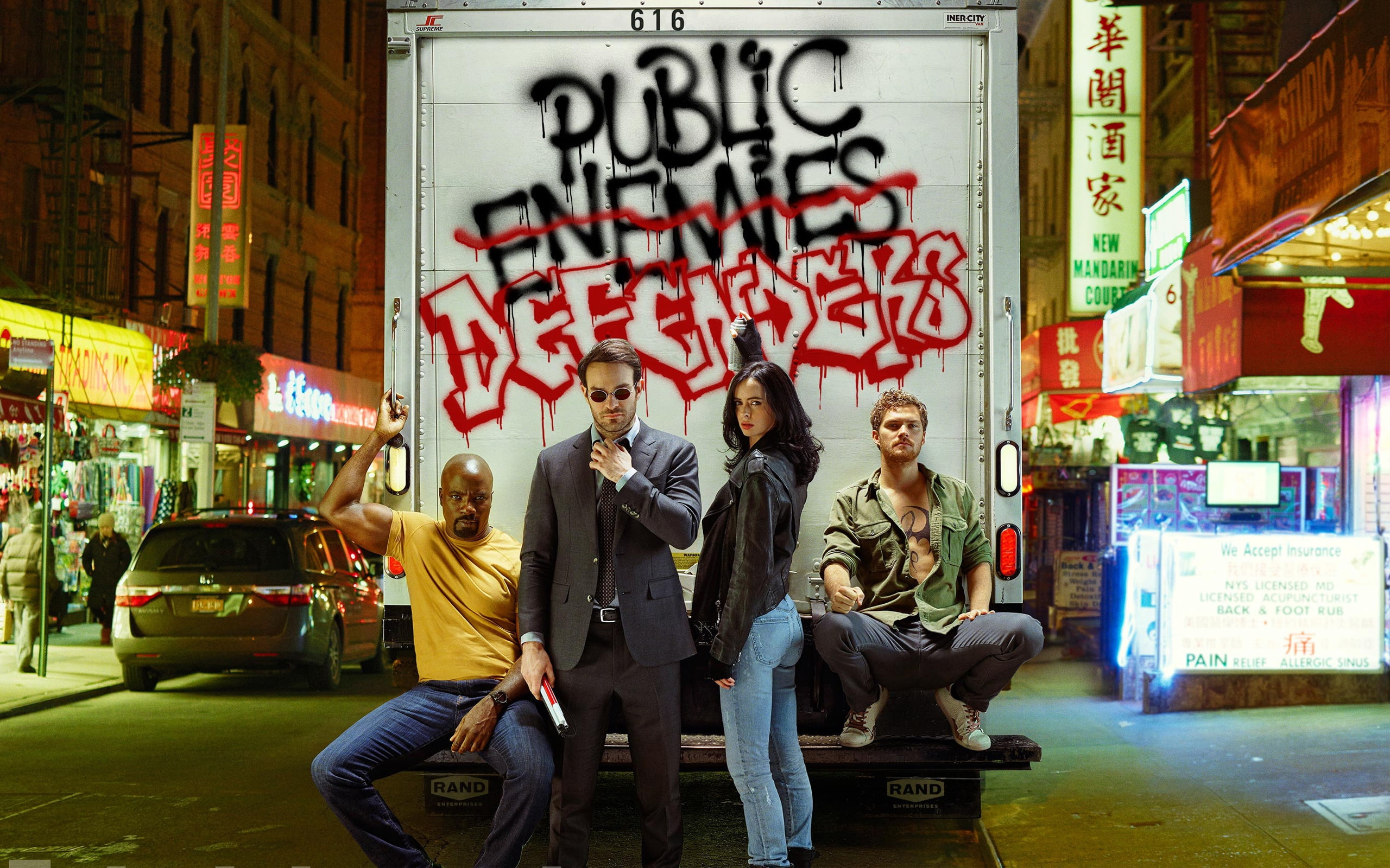 charlie cox, finny jones, 2K, the defenders, Movies, elodie yung, tv series, HD Wallpaper