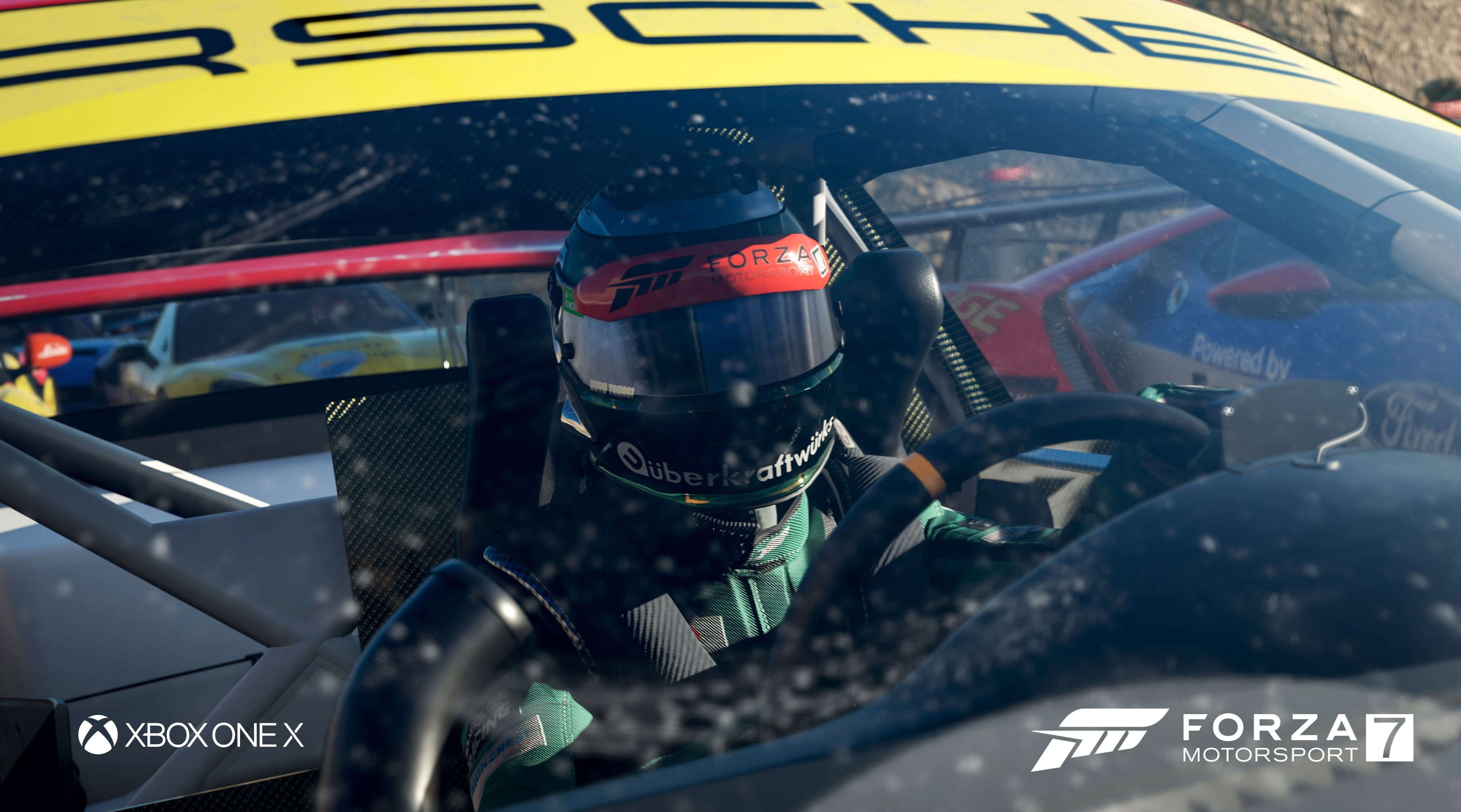 XBox One X, Forza Motorsport, pearls, pilot, race, 4K, speed, Forza Motorsport 7, car, HD Wallpaper