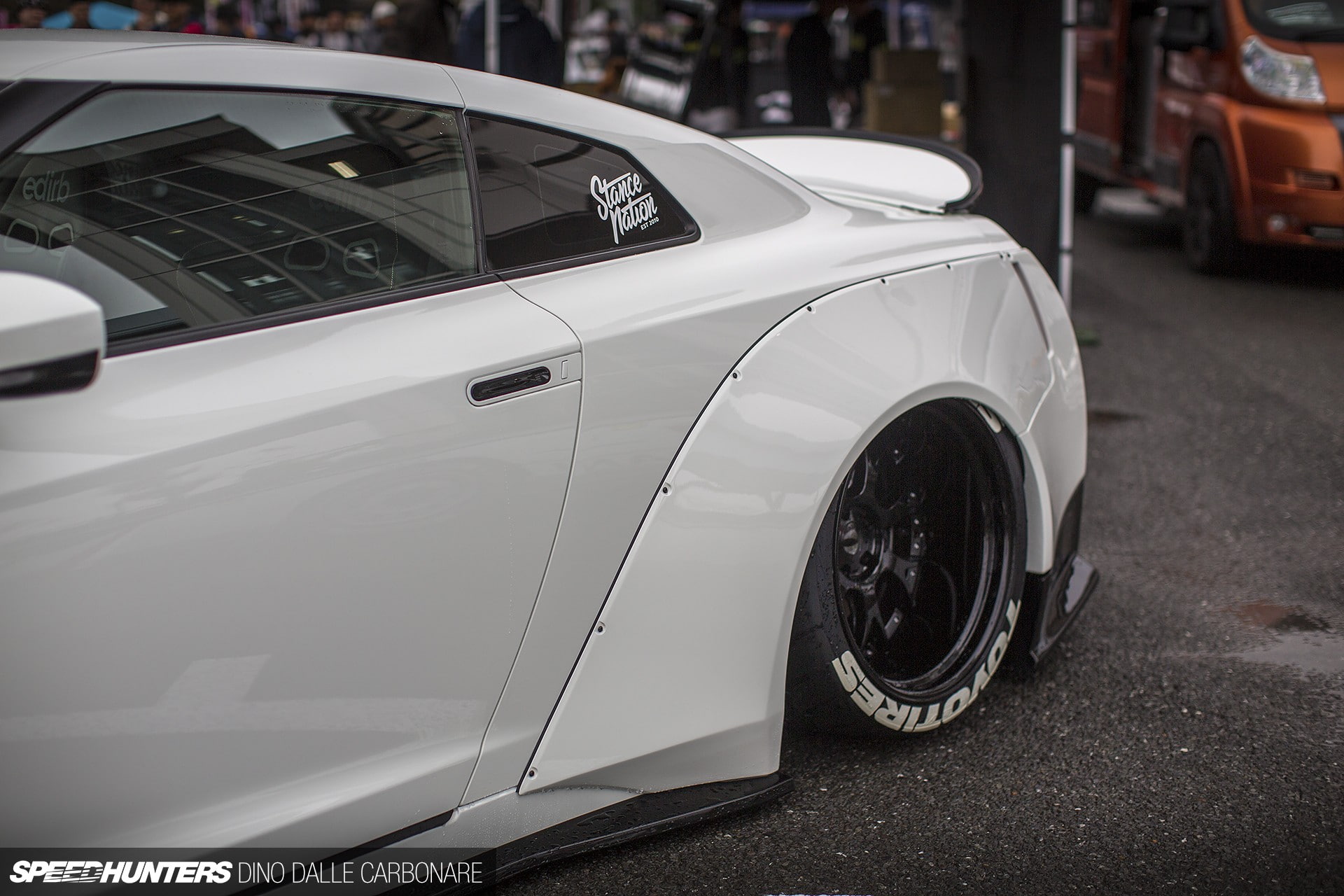 stationary, silver colored, 1080P, road, luxury, land vehicle, Nissan, outdoors, day, travel, no people, retro styled, street, Nissan GT-R R35, mode of transportation, HD Wallpaper