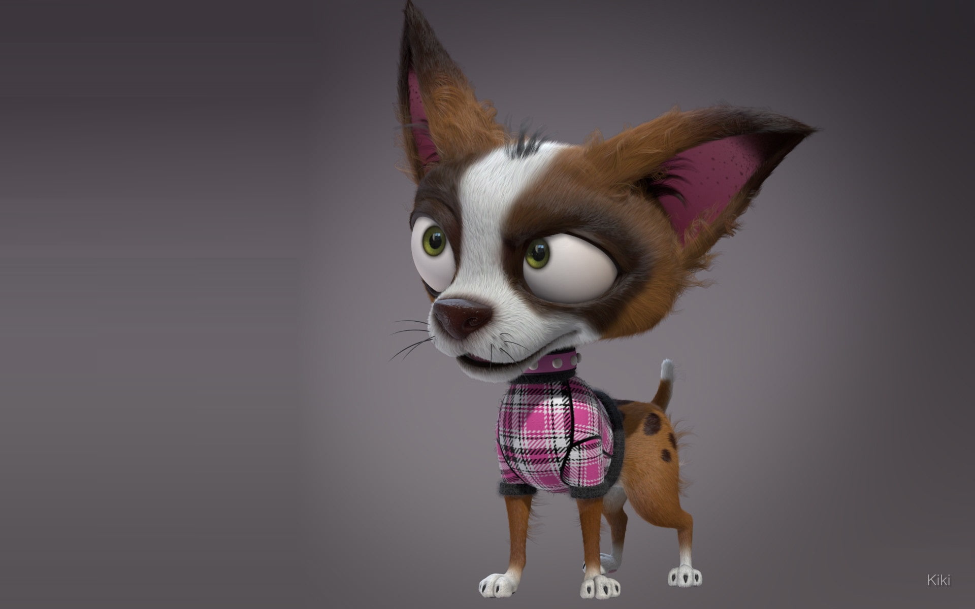Yannick Vincent, suit, The House of Magic // Kiki, 1080P, outfit, art, minimalism, Yorkshire Terrier, dog, HD Wallpaper