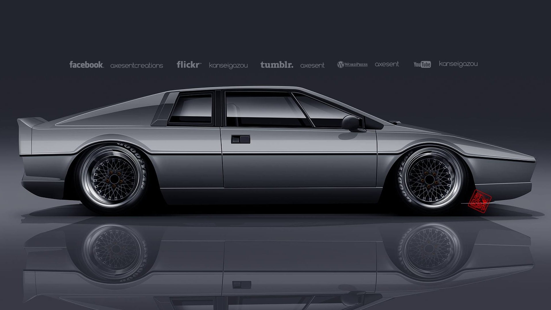 night, clean, black color, land vehicle, transportation, luxury, wheel, motor vehicle, 1080P, chrome, shiny, Lotus Esprit, technology, render, retro styled, HD Wallpaper