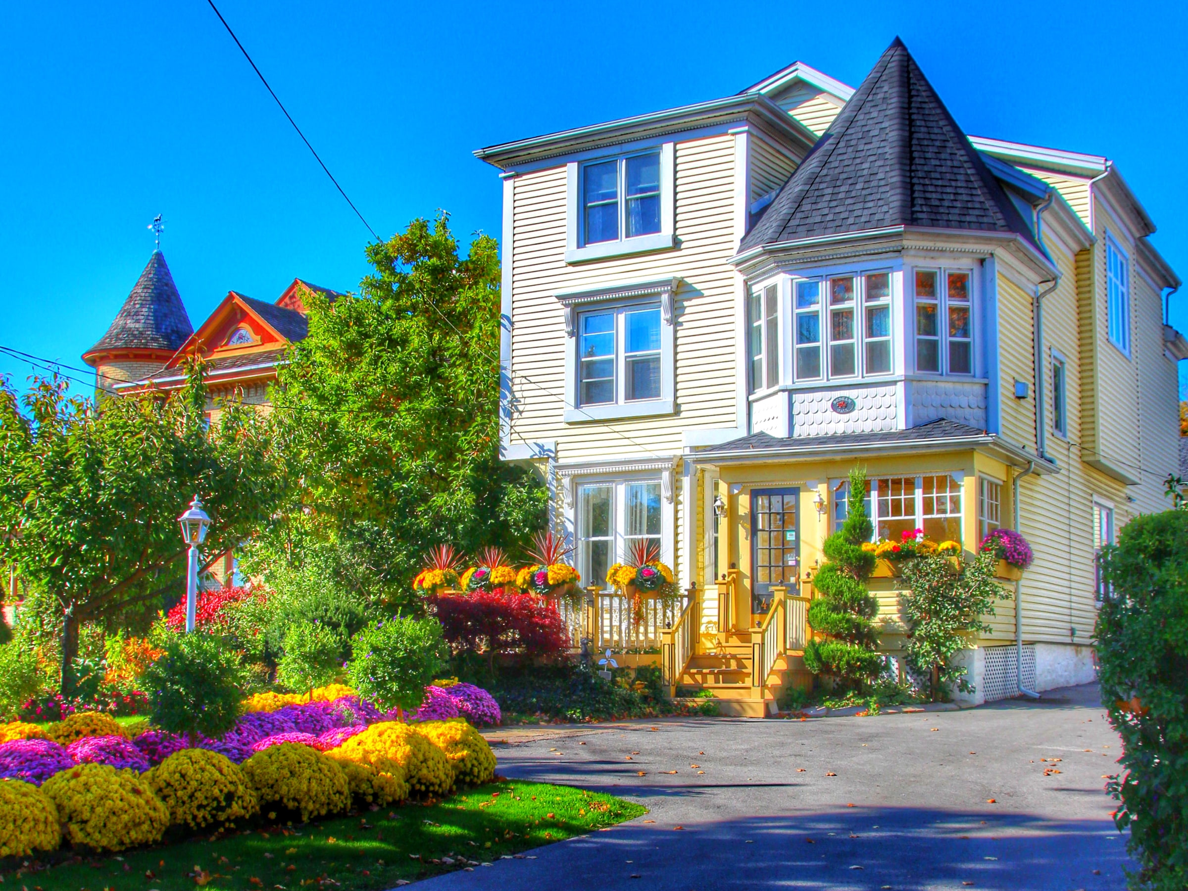 luxury, no people, residential district, buildings, built structure, building exterior, Others, canada ontario, front or back yard, house, garden, nature, HD Wallpaper