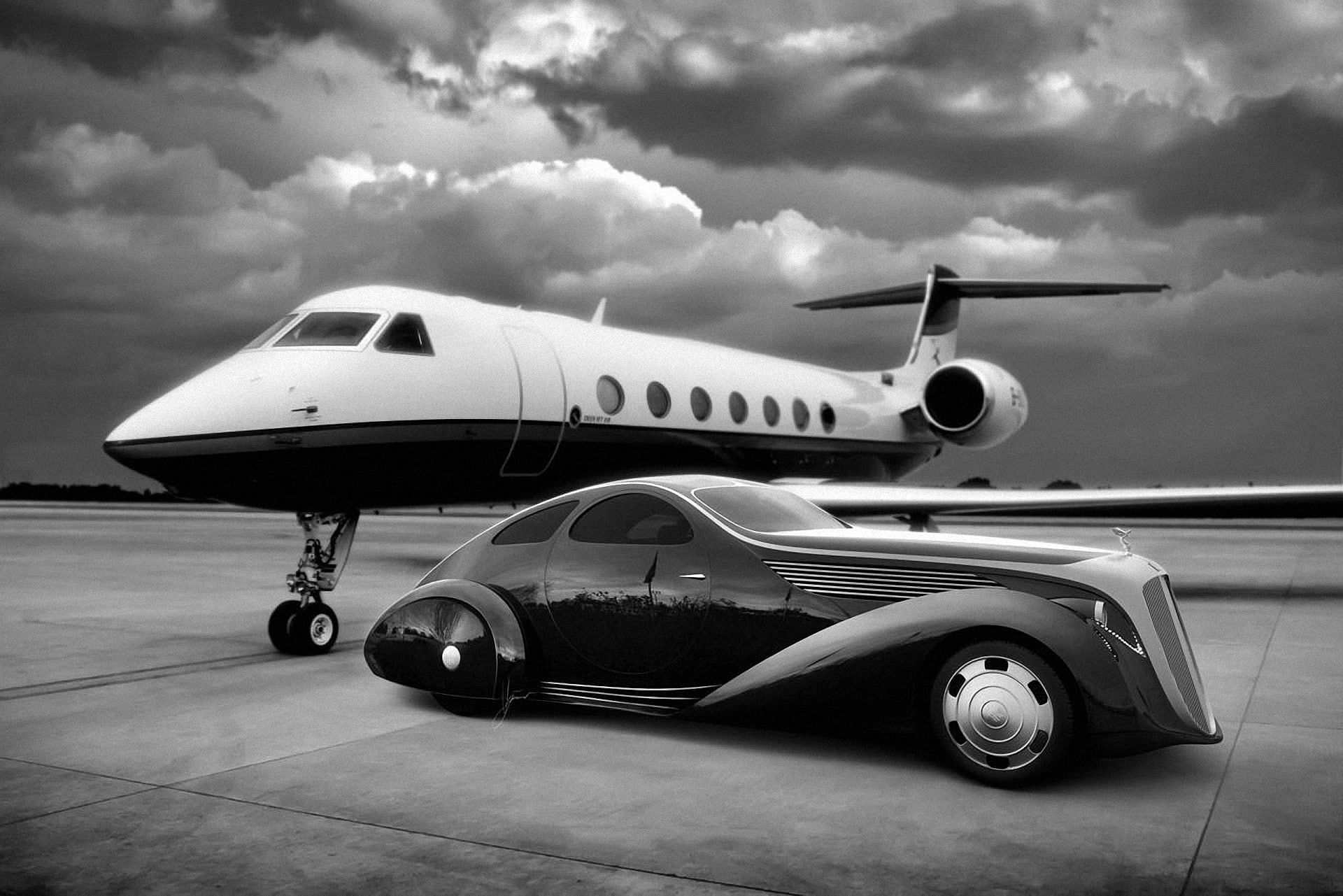 the concept, 1080P, the plane, Ugur Sahin, Rolls-Royce Jonckheere Aerodynamic Coupe II, HD Wallpaper