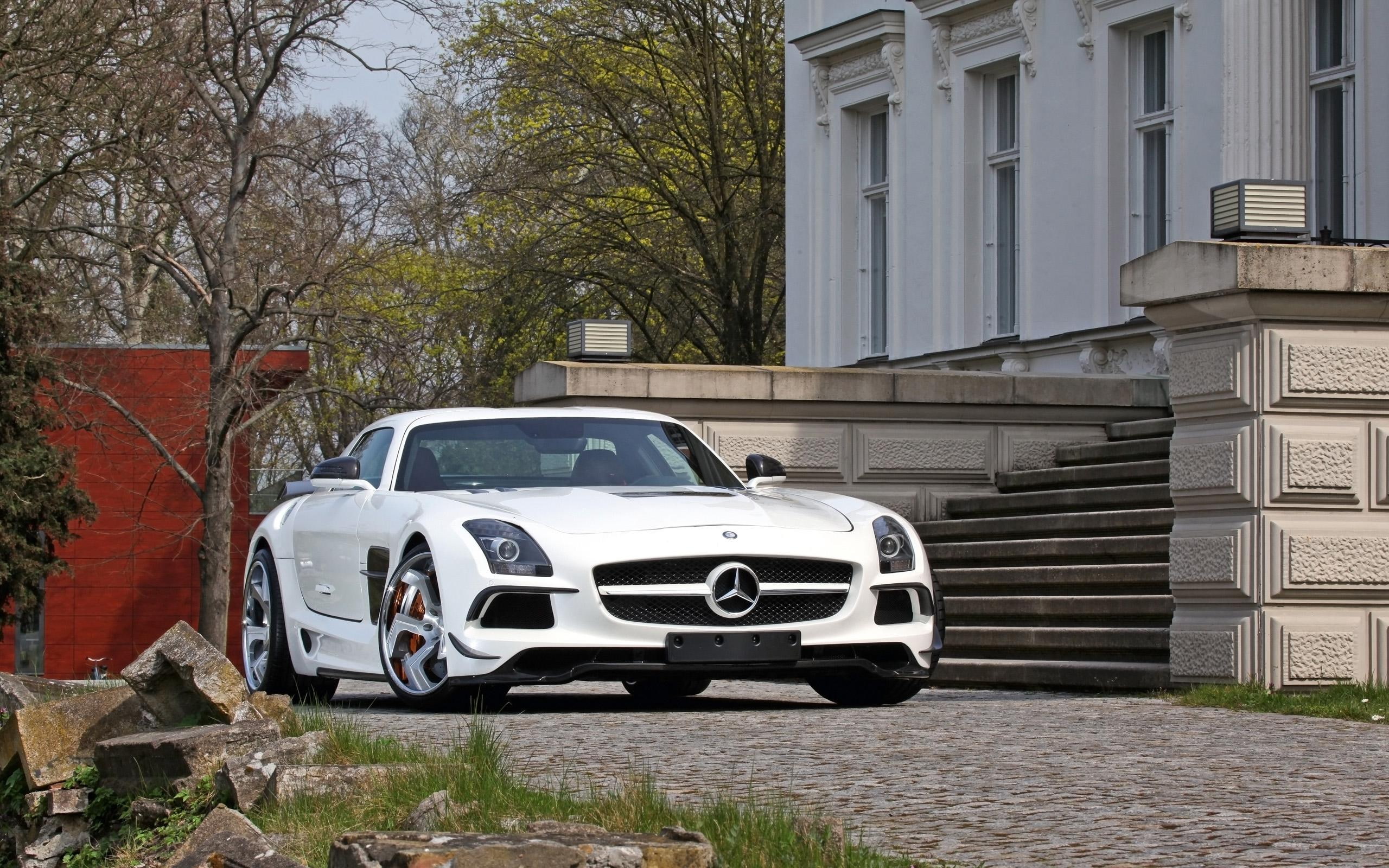 amg, sls, sga, mercedes, 2K, benz, mercedes benz, 2014, car, aerodynamics, cars, white, HD Wallpaper