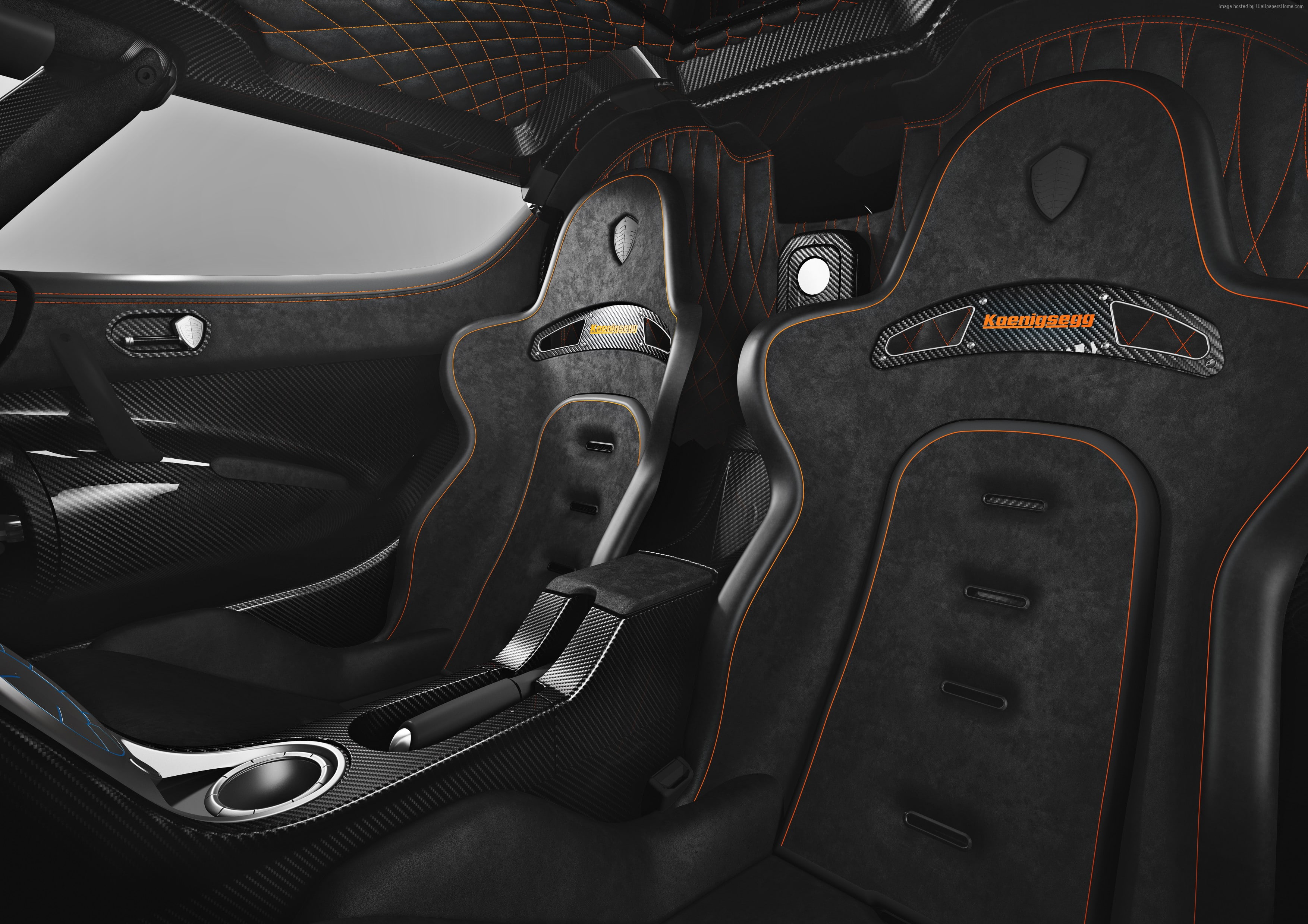 Koenigsegg, limited edition, 2K, One:1, 2015 Detroit Auto Show. NAIAS, interior, Koenigsegg One, supercar, sports car, HD Wallpaper