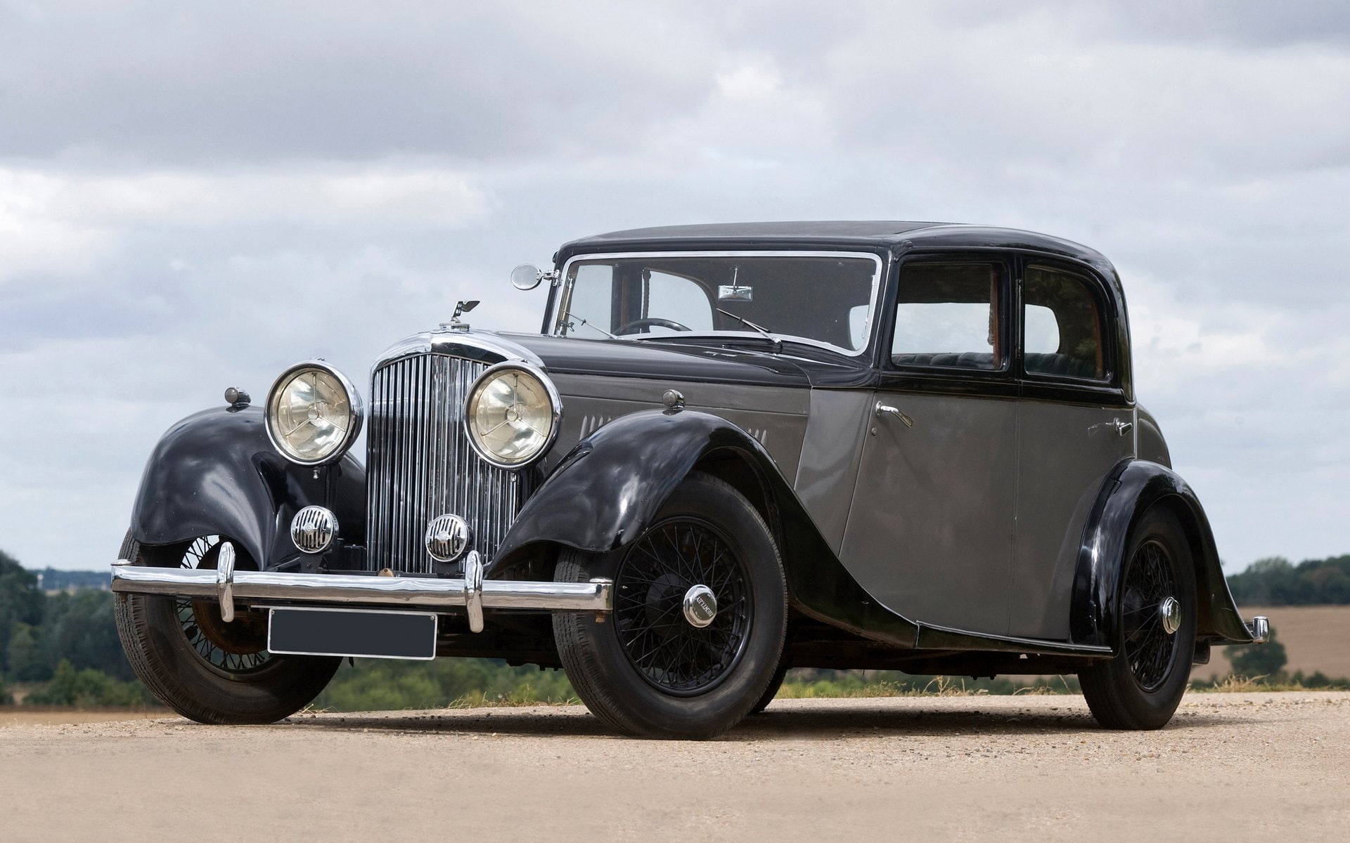 saloon, 1080P, classic, 3.5 litre, retro, bentley, 1935, HD Wallpaper
