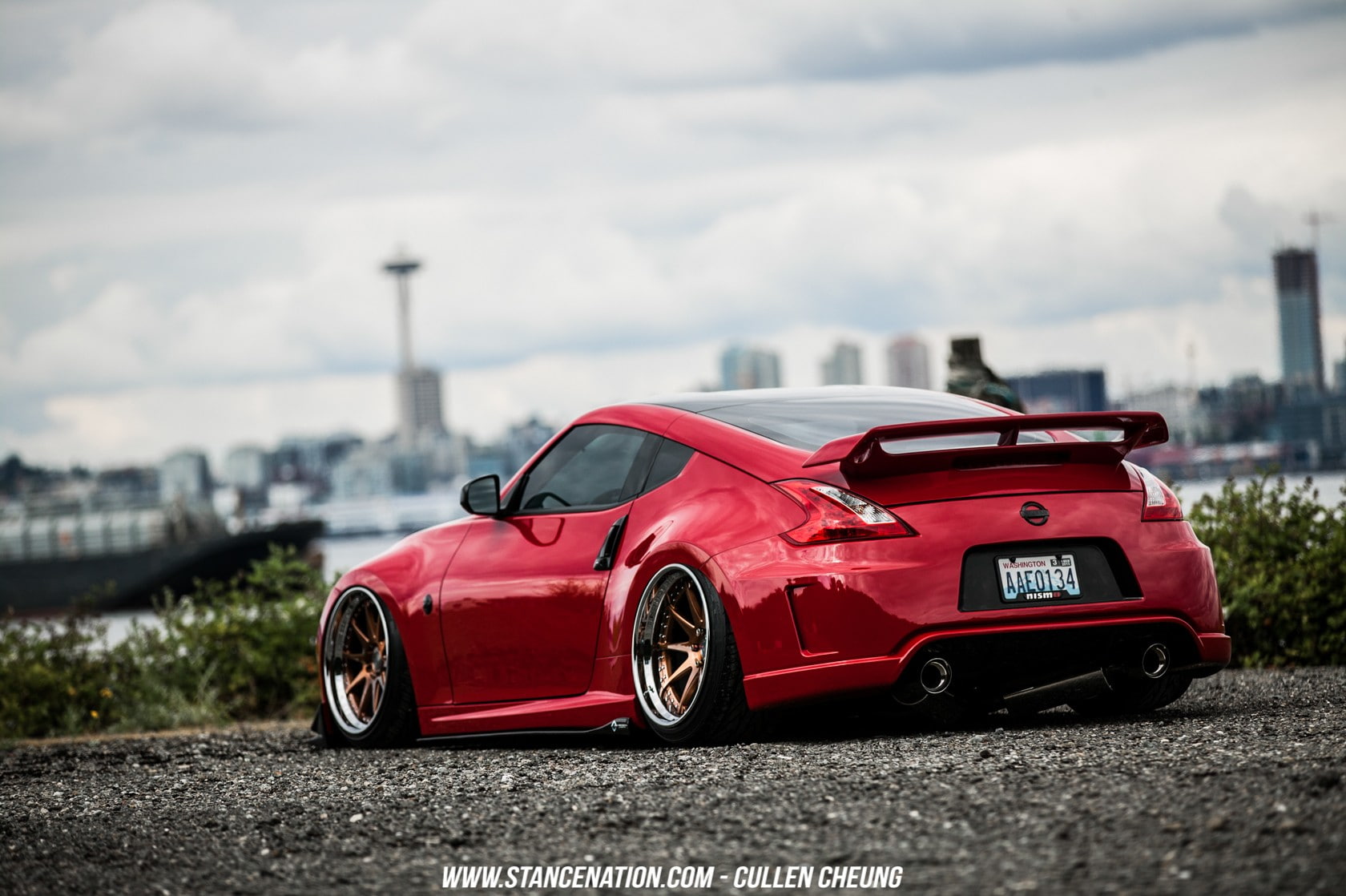 StanceNation, Stance, Nissan 350Z, 720P, Nissan, Red Cars, Stanceworks, HD Wallpaper