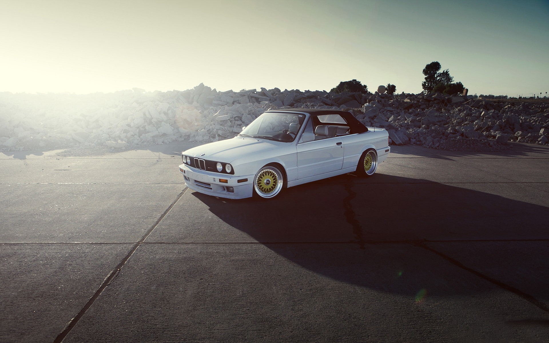 BBS, 1080P, BMW E30, car, HD Wallpaper
