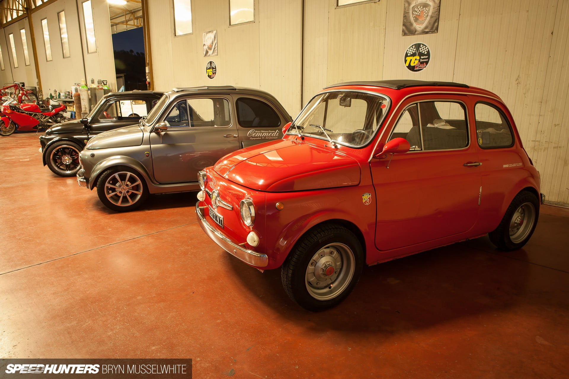 transportation, city, car, compact, day, vintage car, built structure, mode of transportation, architecture, stationary, Speedhunters, Abarth, street, several, HD Wallpaper