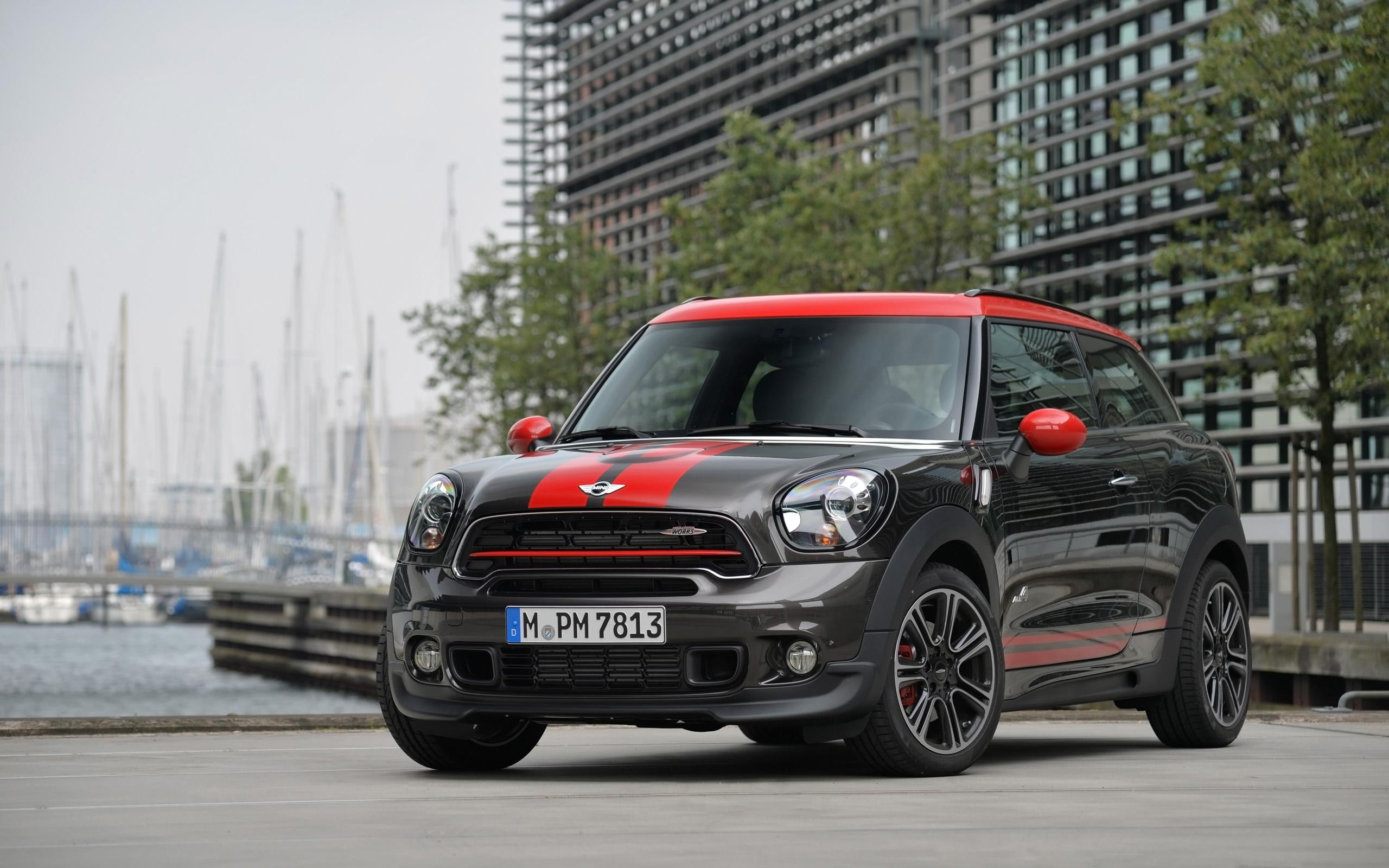john, suv, black, red, paceman, cars, cooper, mini, 2K, 2015, works, HD Wallpaper