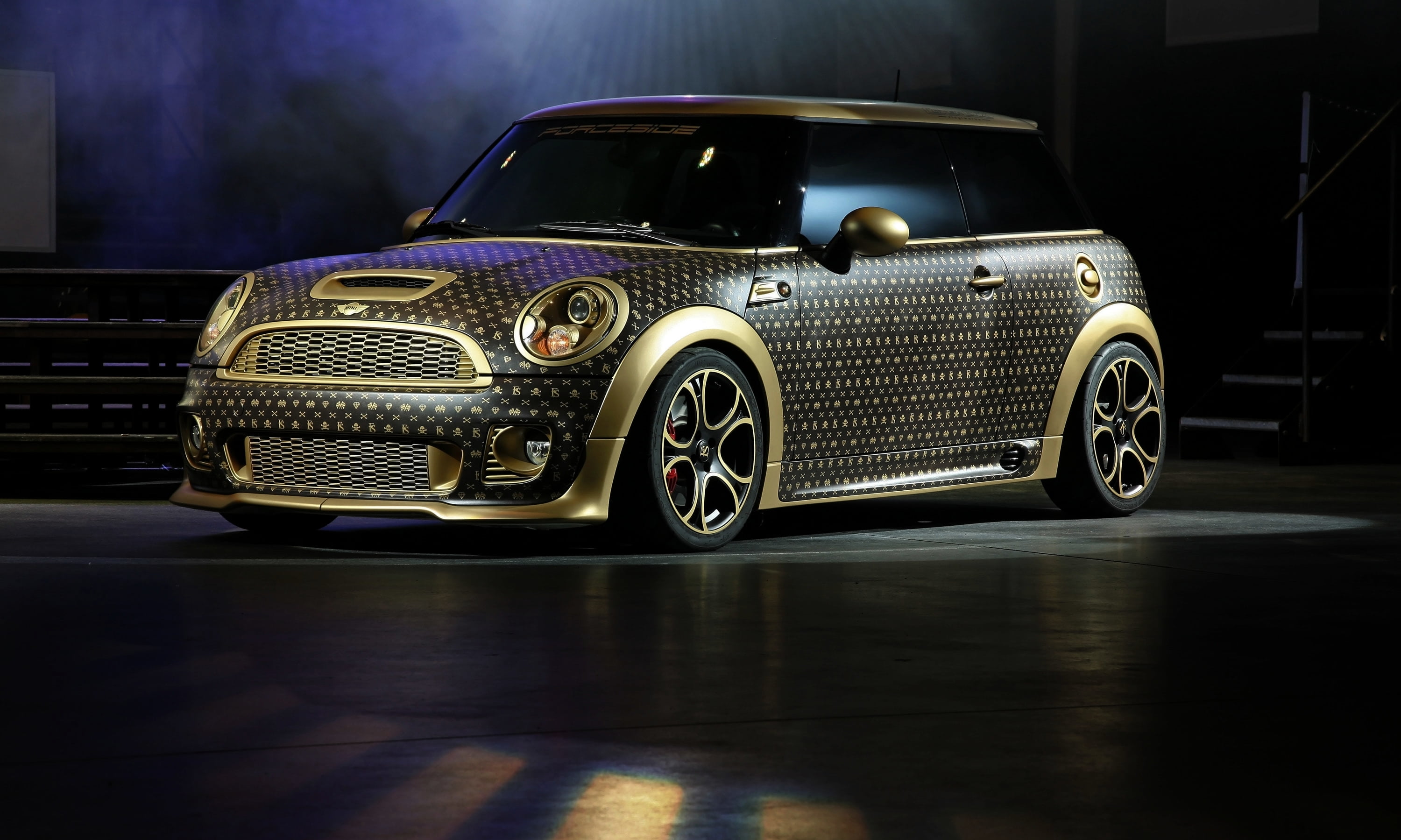 design, front View, stationary, mini, shock Absorber, alloy Wheel, new, bumper, style, sports Race, close-up, speed, status Car, wheel, illuminated, 2K, HD Wallpaper