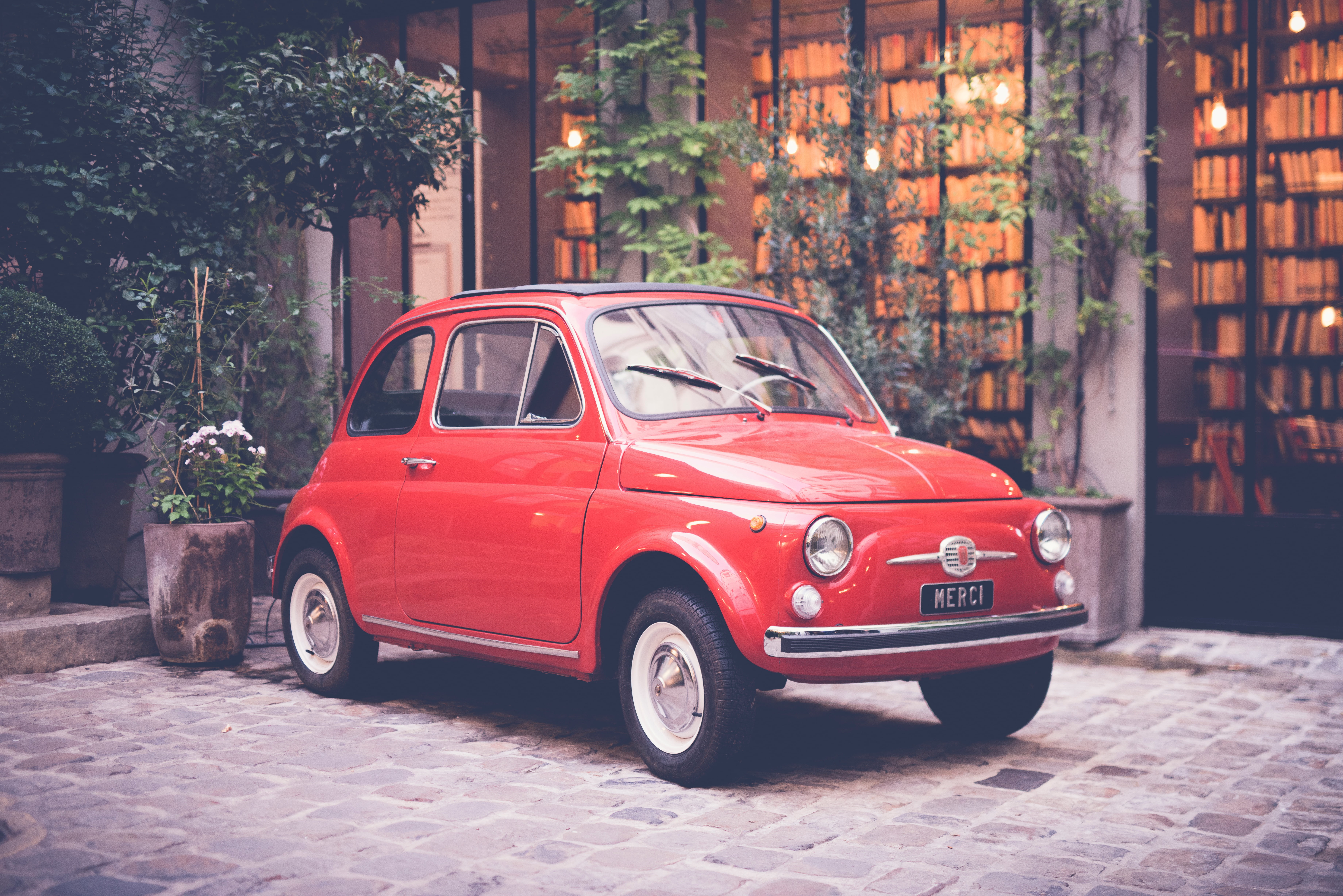 stationary, engine, no People, side view, building exterior, obsolete, summer, outdoors, classic, street, small, parking, luxury, modern, sedan, nature, HD Wallpaper