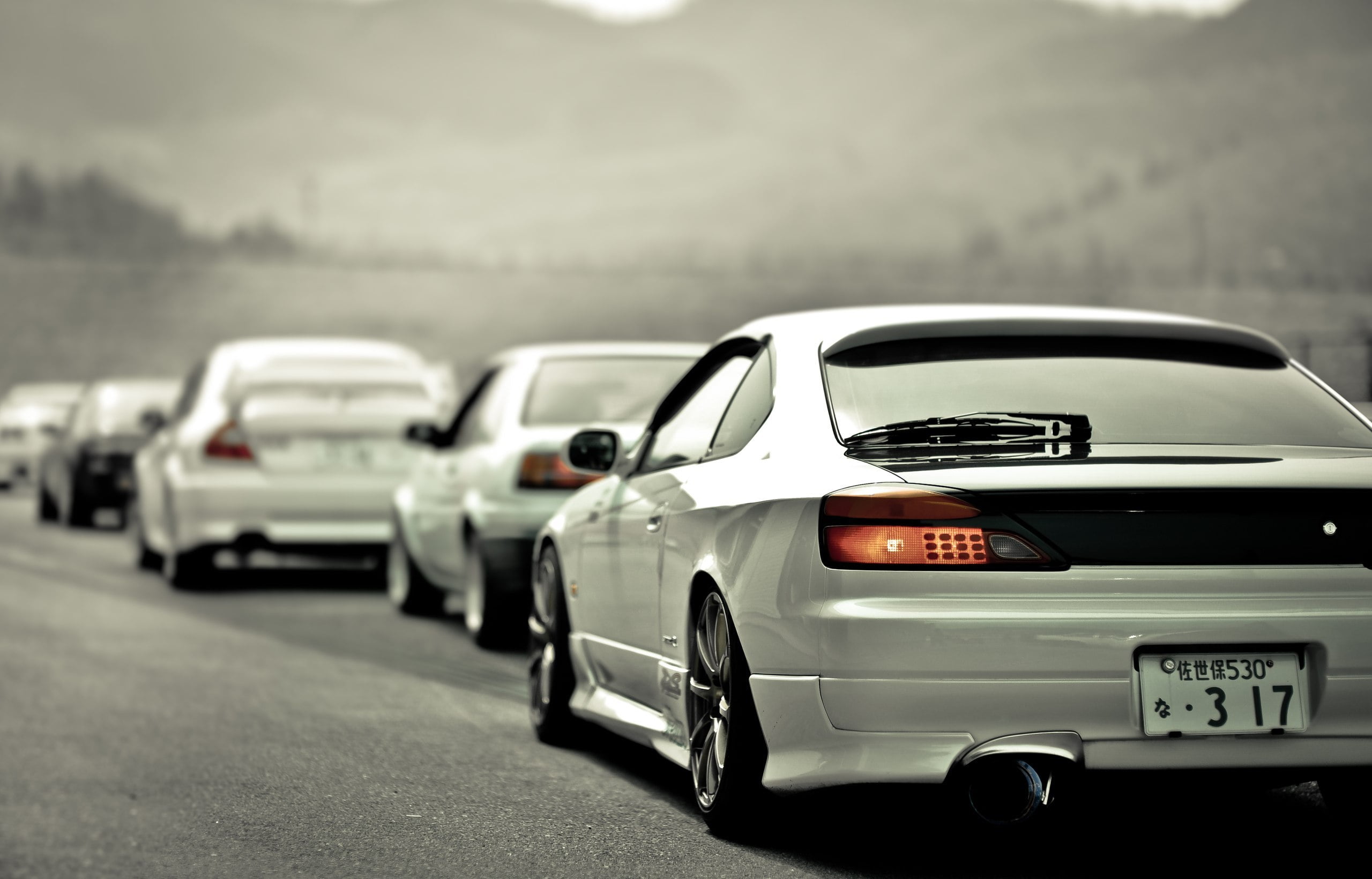 coupe, parking garage, transportation, reflection, room, traffic, street, close-up, tail light, road, travel, black Color, old-fashioned, protection, silvia, HD Wallpaper