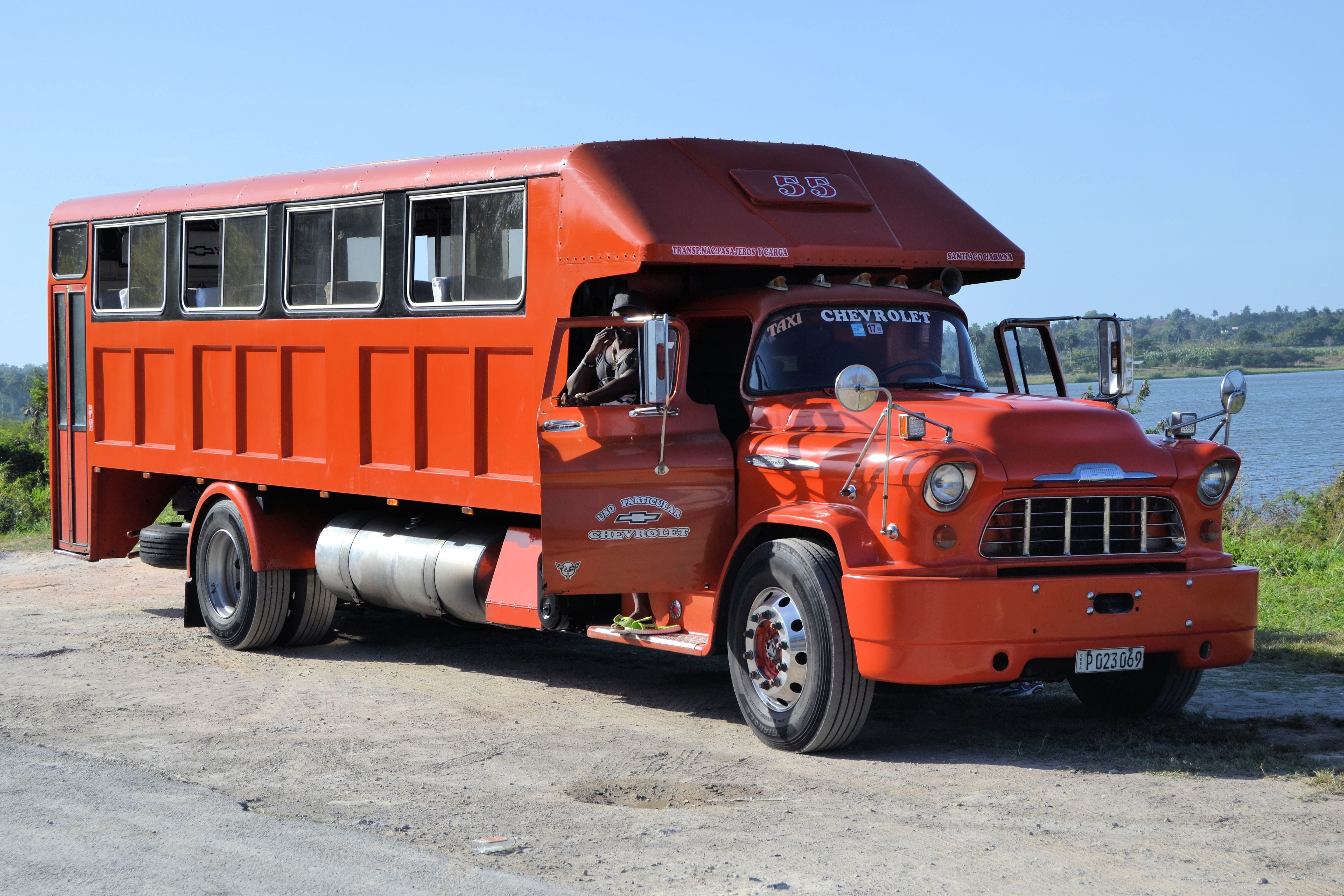 no people, transportation, urgency, sky, mode of transportation, cuba, passenger transport, motor vehicle, fire engine, orange, daytime, land vehicle, oldtimer, HD Wallpaper