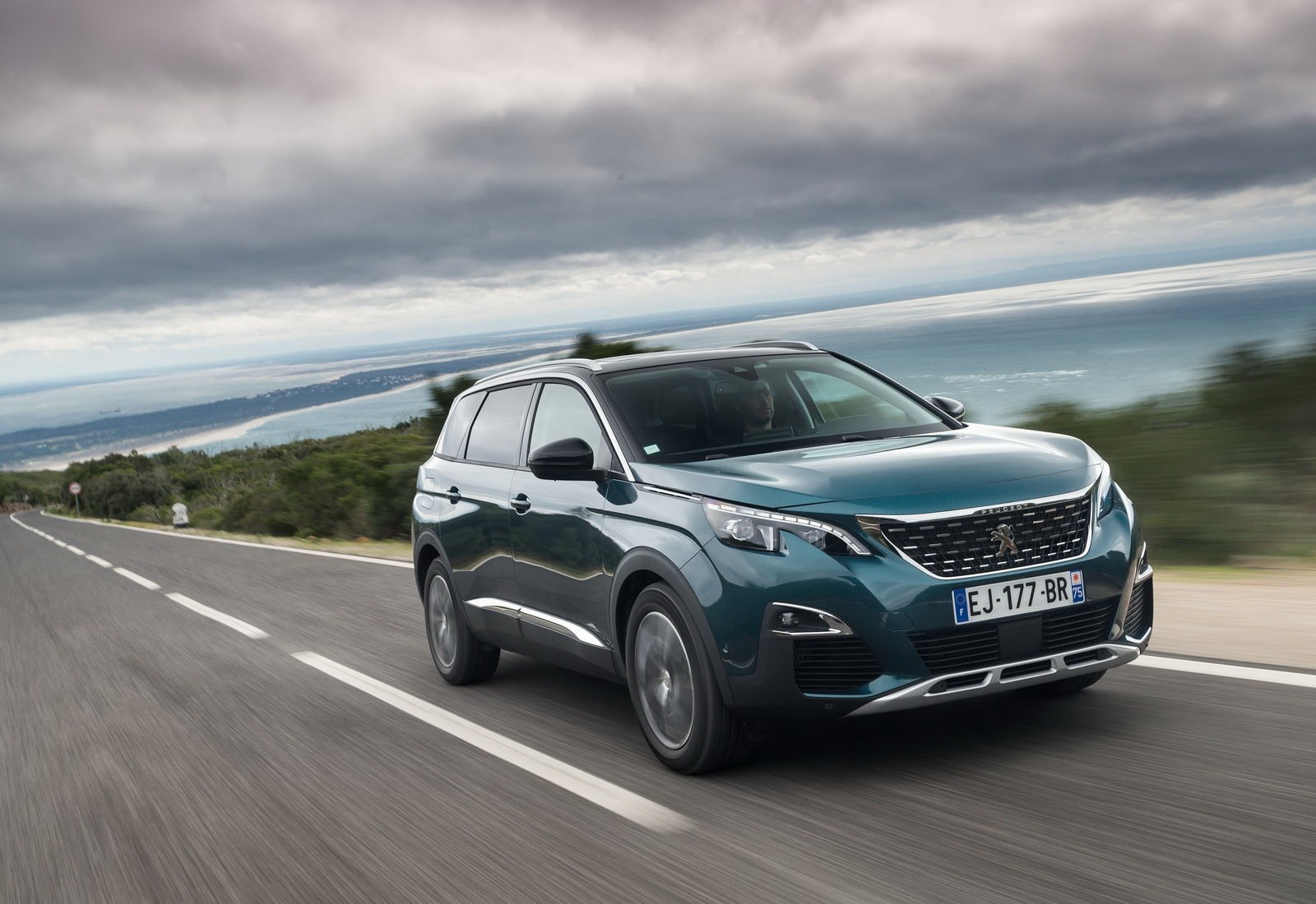 on the move, (2017), sky, day, cloud - sky, 5008, road, overcast, motion, outdoors, peugeot, car, highway, travel, land vehicle, speed, road trip, transportation, HD Wallpaper